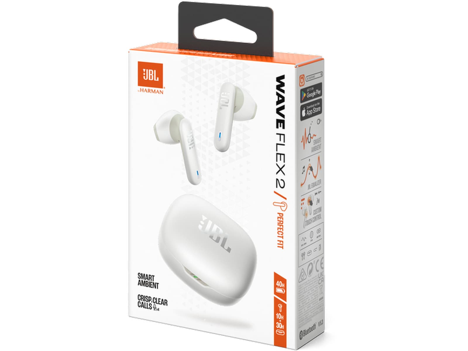 JBL Wave Flex 2 Trådløse Ørepropper (hvit) Ørepropper