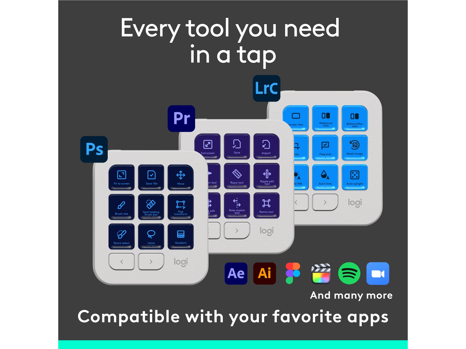 Logitech MX Creative Console (grå) Tastatur