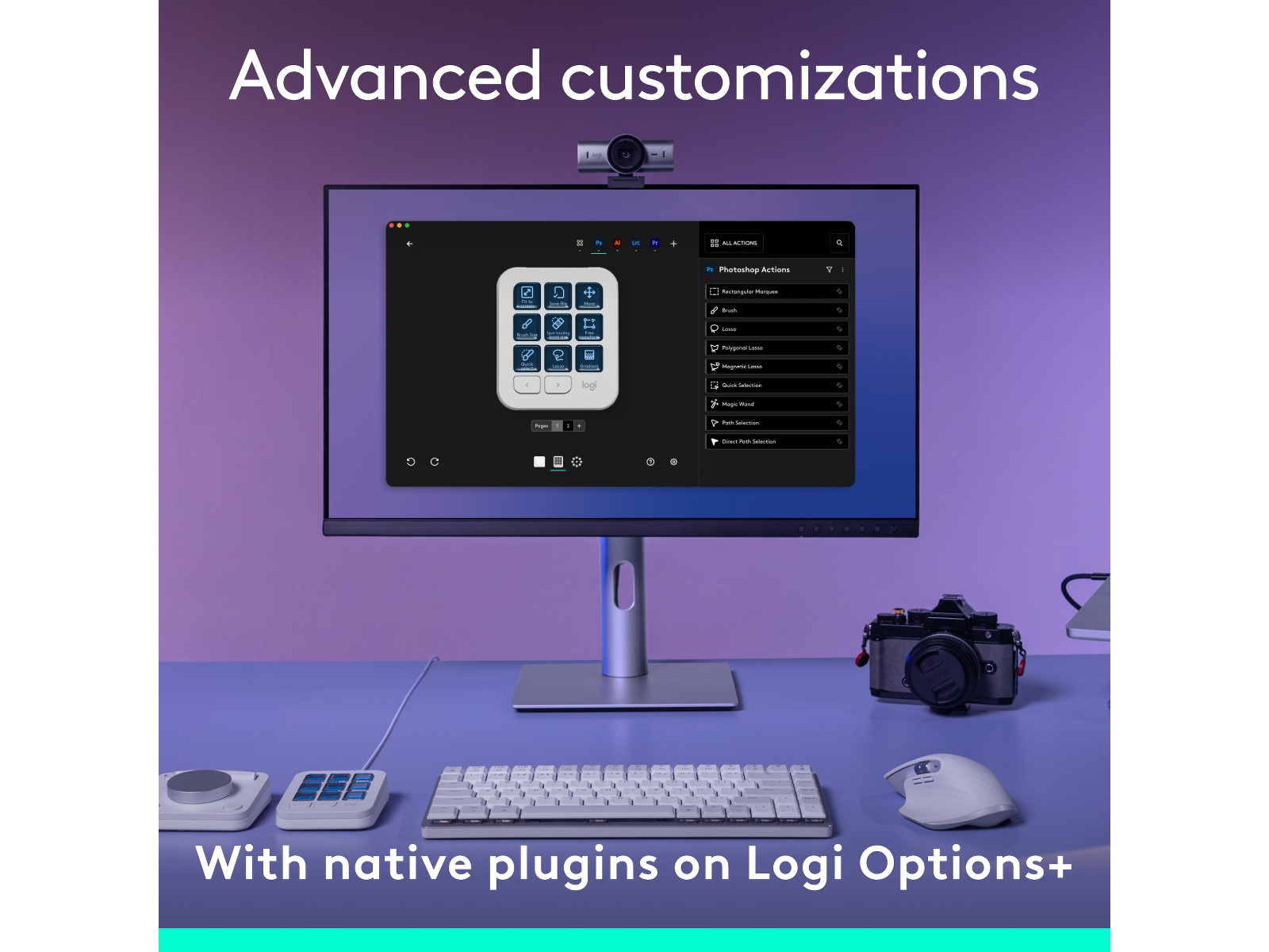 Logitech MX Creative Console (grå) Tastatur