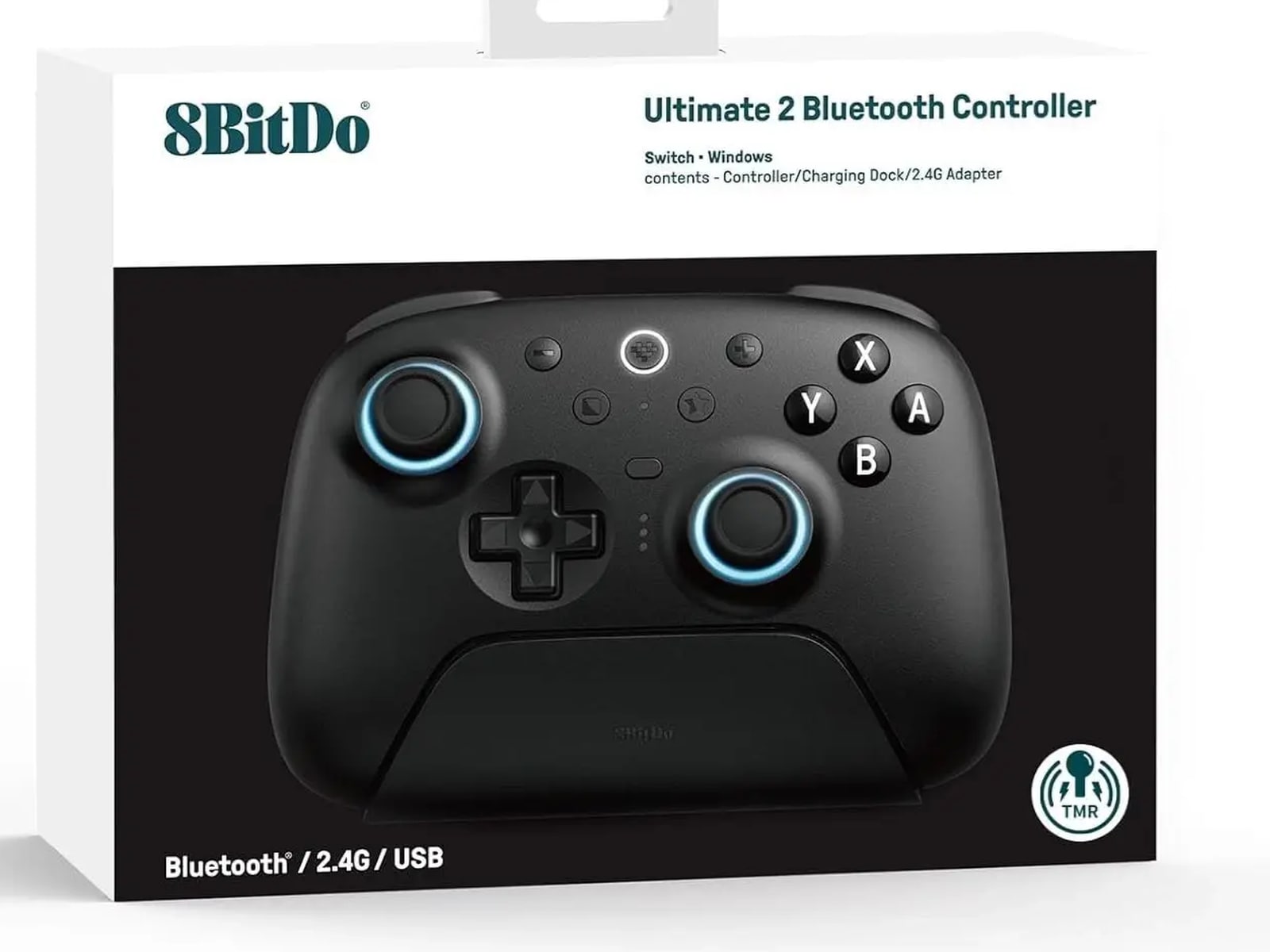 8BitDo Ultimate 2 Trådløs Bluetooth Kontroller (sort) Gamepad