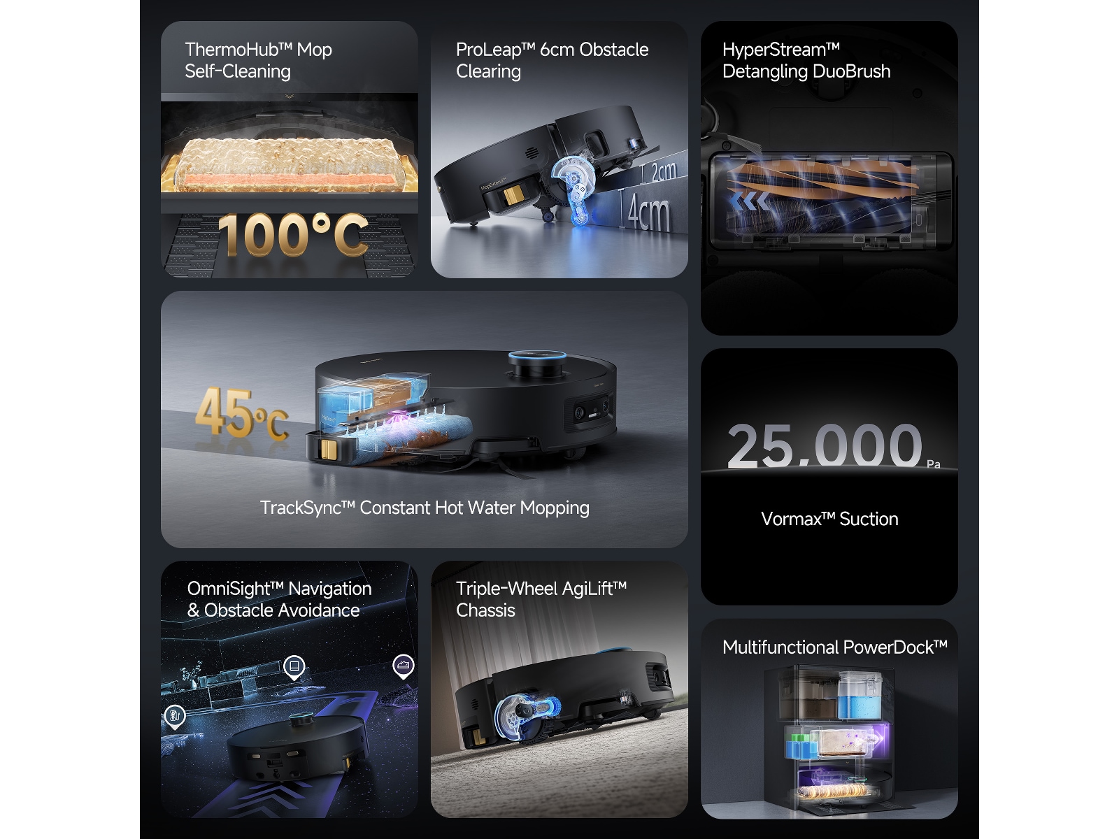 Dreame Aqua10 Ultra Track Complete Robotstøvsuger (sort) Robotstøvsugere