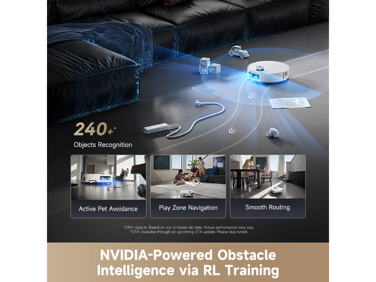 Dreame Aqua10 Ultra Roller Robotstøvsuger (hvit) Robotstøvsugere