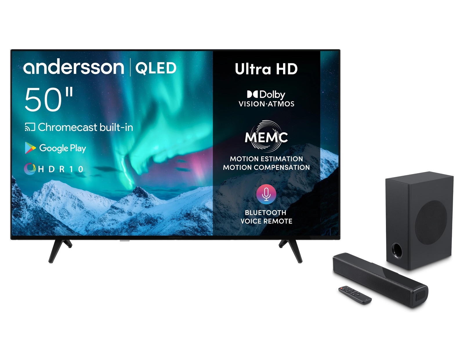 Andersson 50" 4K QLED-TV QLED5050UHD 50 - 59 tommer TV