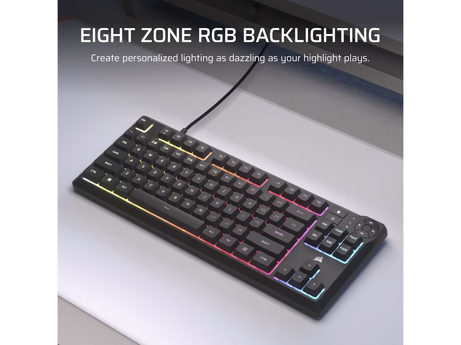 Corsair K55 CORE TKL RGB Gamingtastatur (sort) Gamingtastatur