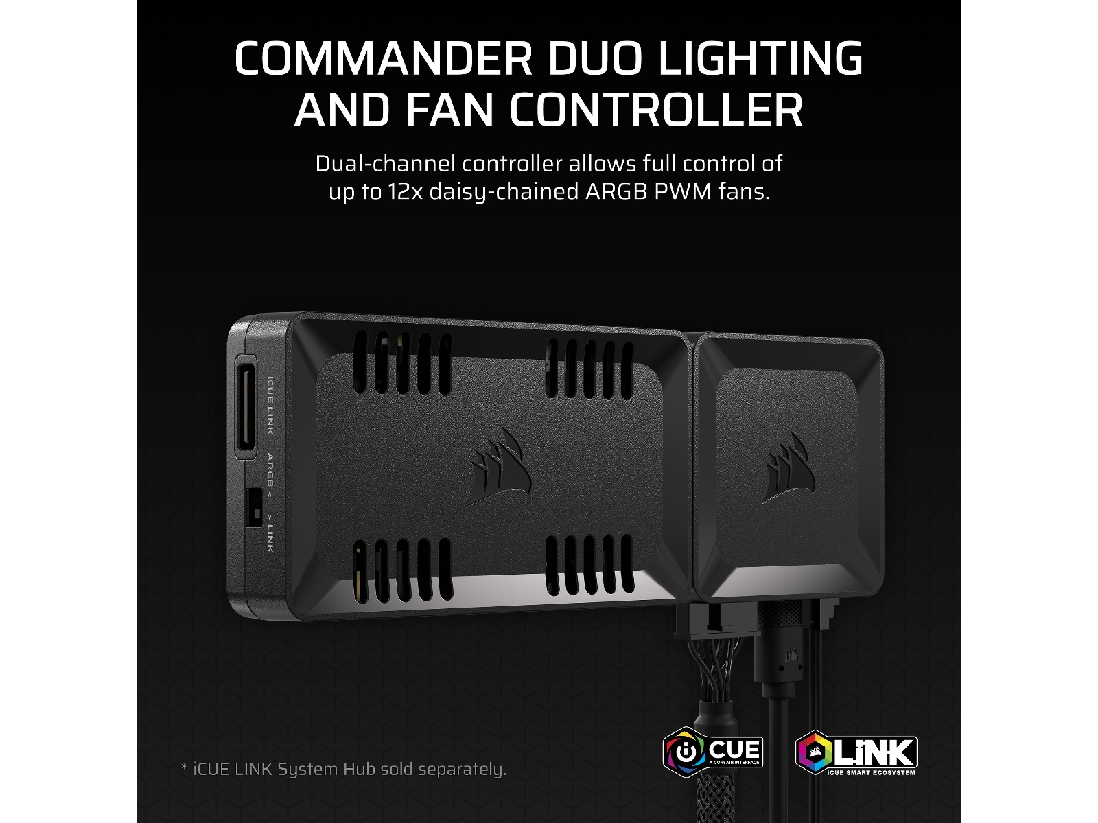 Corsair Commander Duo Lys og Vifte Controller Viftestyring