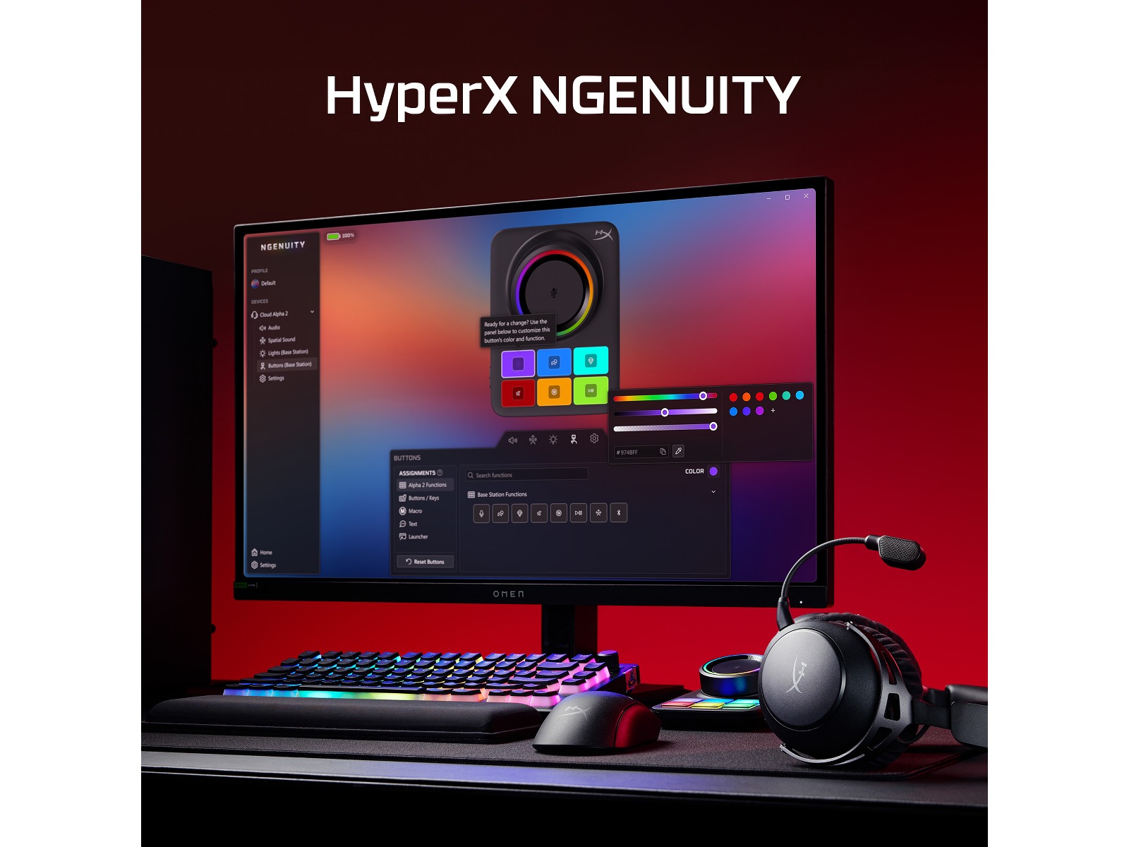 HyperX Cloud Alpha 2 Trådløst Gaming Headset (sort) -B-Grade Demo headset