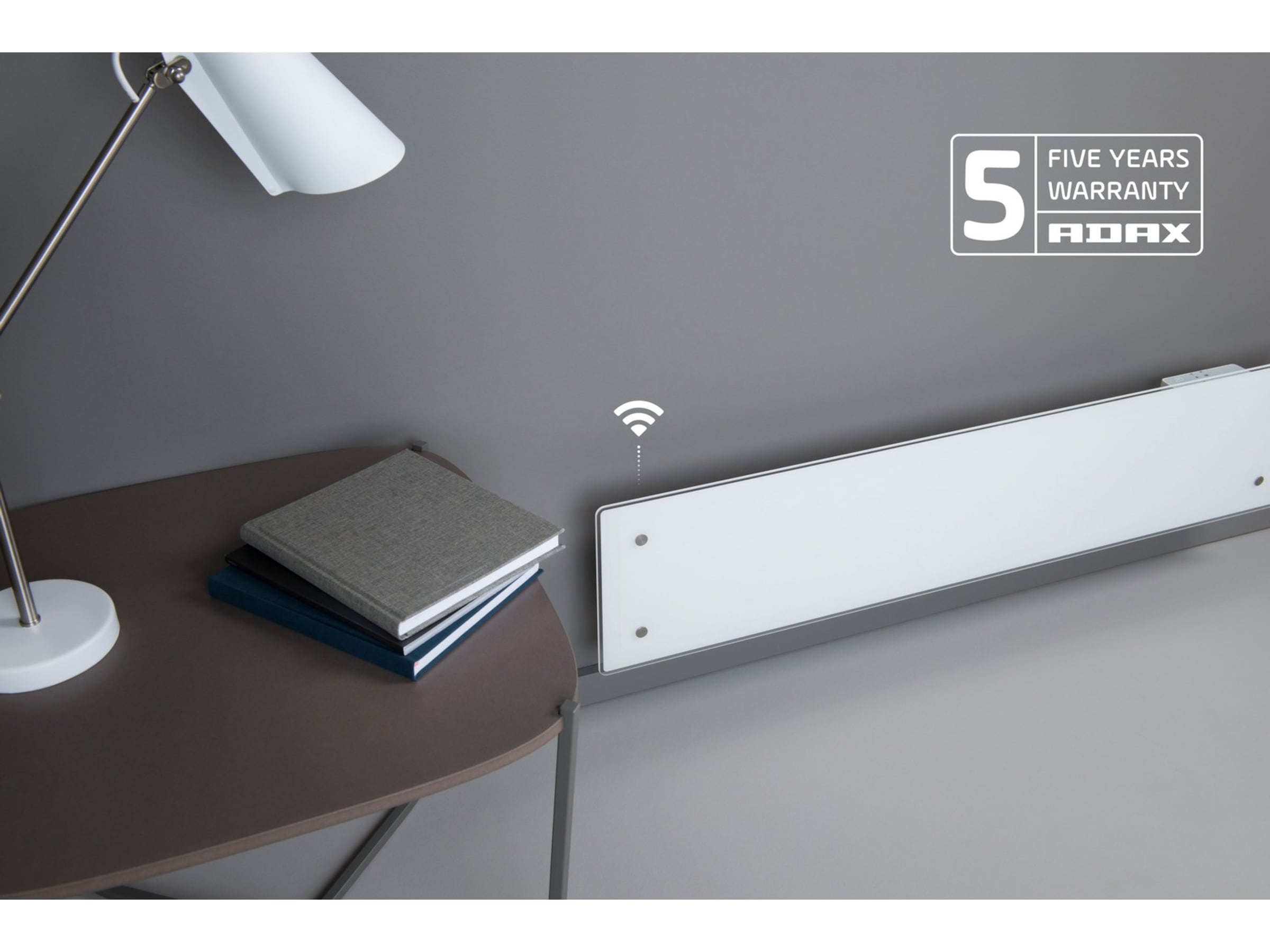 Adax Clea L WiFi panelovn glass lav 600W (hvit) Panelovner