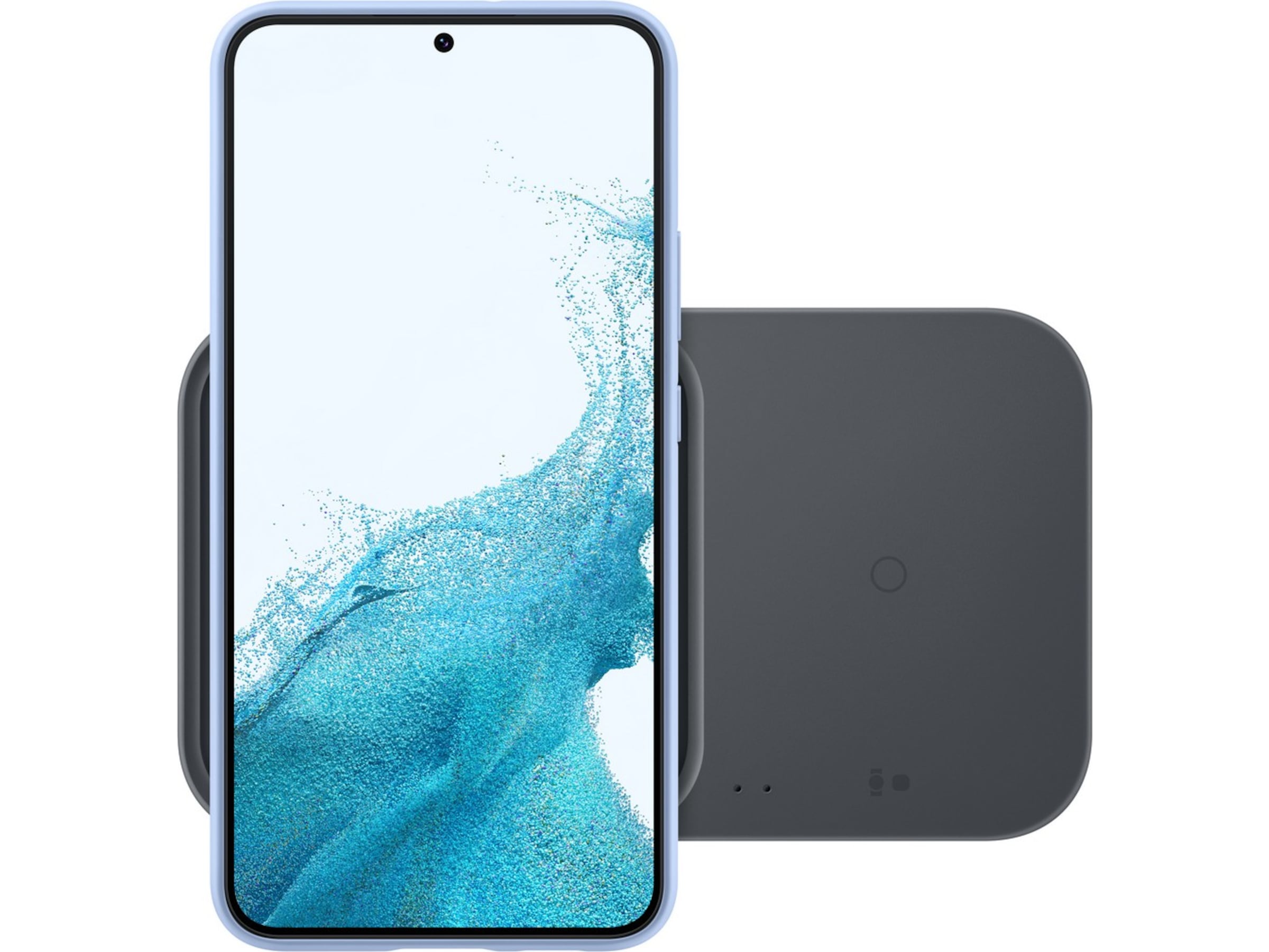 Trådløs lader Duo med kabel (sort) Trådløs lader