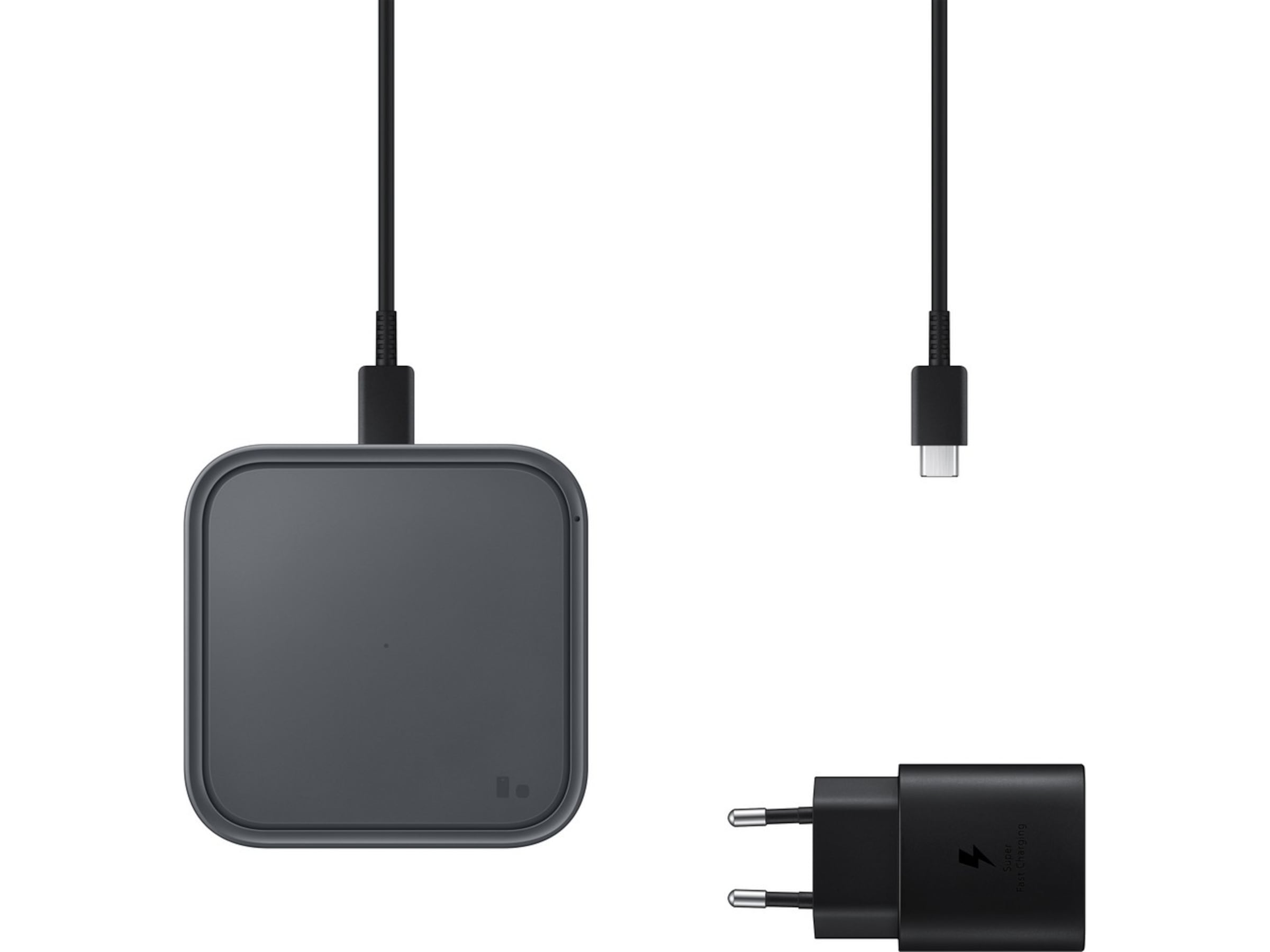 Samsung Trådløs lader Pad med kabel (sort) Trådløs lader