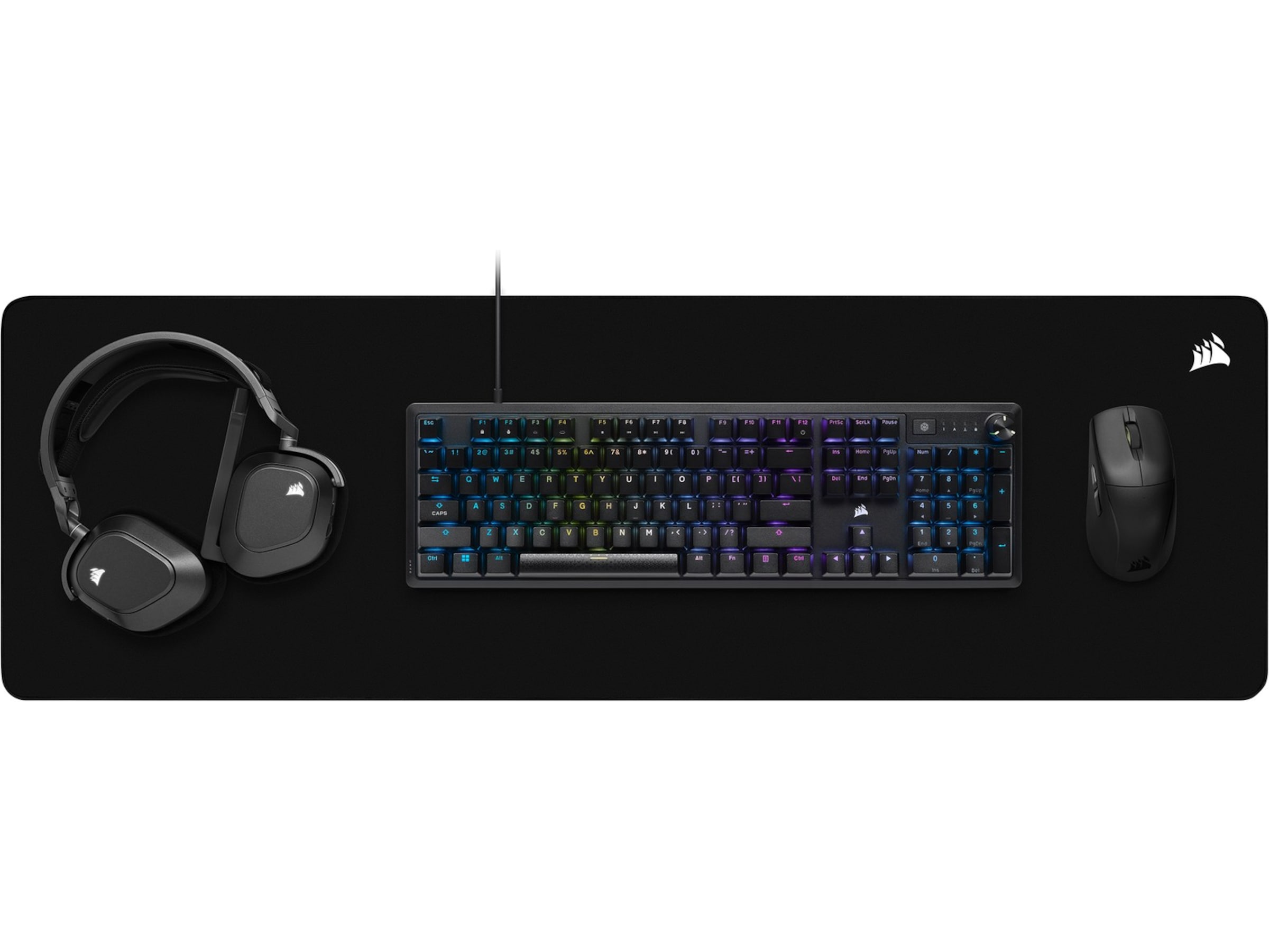 Corsair MM500 v2 Hybrid Cloth gaming musematte Extended (sort) Gamingmusematte