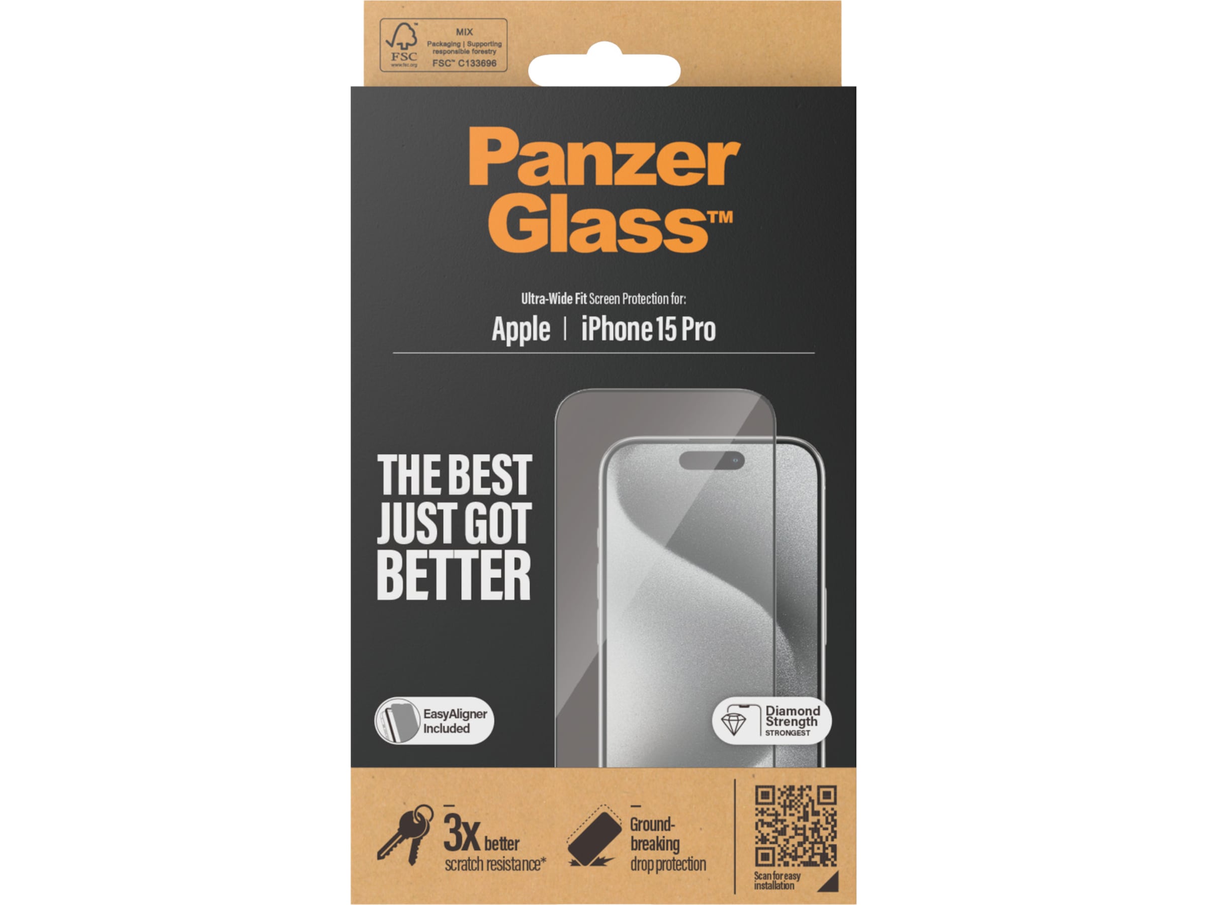 Panzerglass iPhone 15 Pro Skjermbeskytter Skjermbeskytter