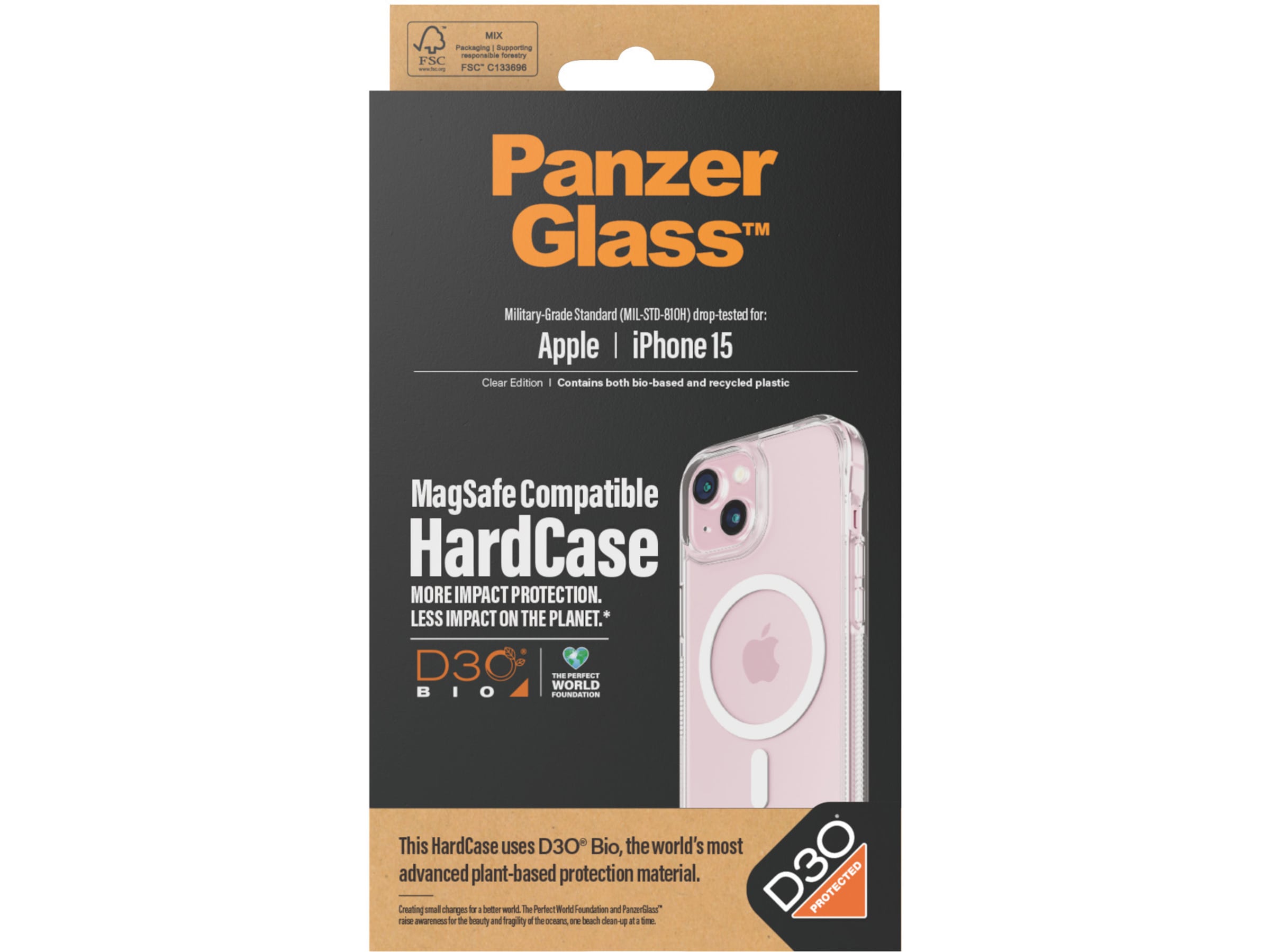 PanzerGlass iPhone 15 HardCase Deksel (gjennomsiktig) Mobildeksel