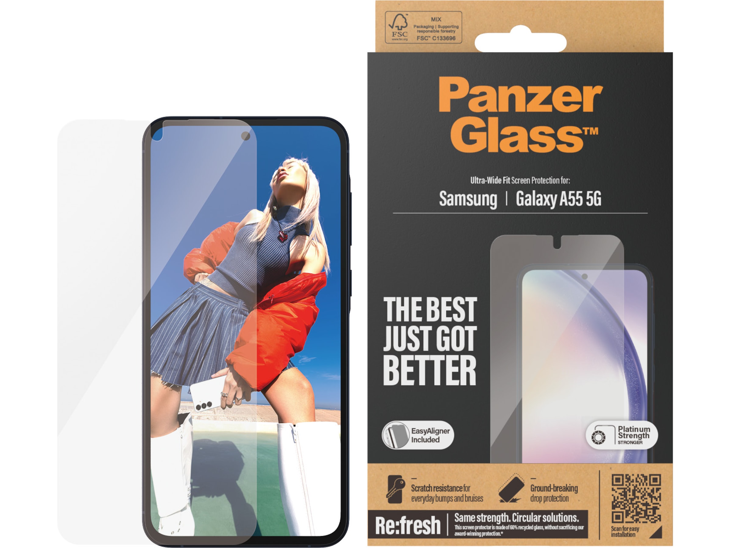 PanzerGlass Samsung Galaxy A55 5G/A35 5G Skjermbeskytter Skjermbeskytter