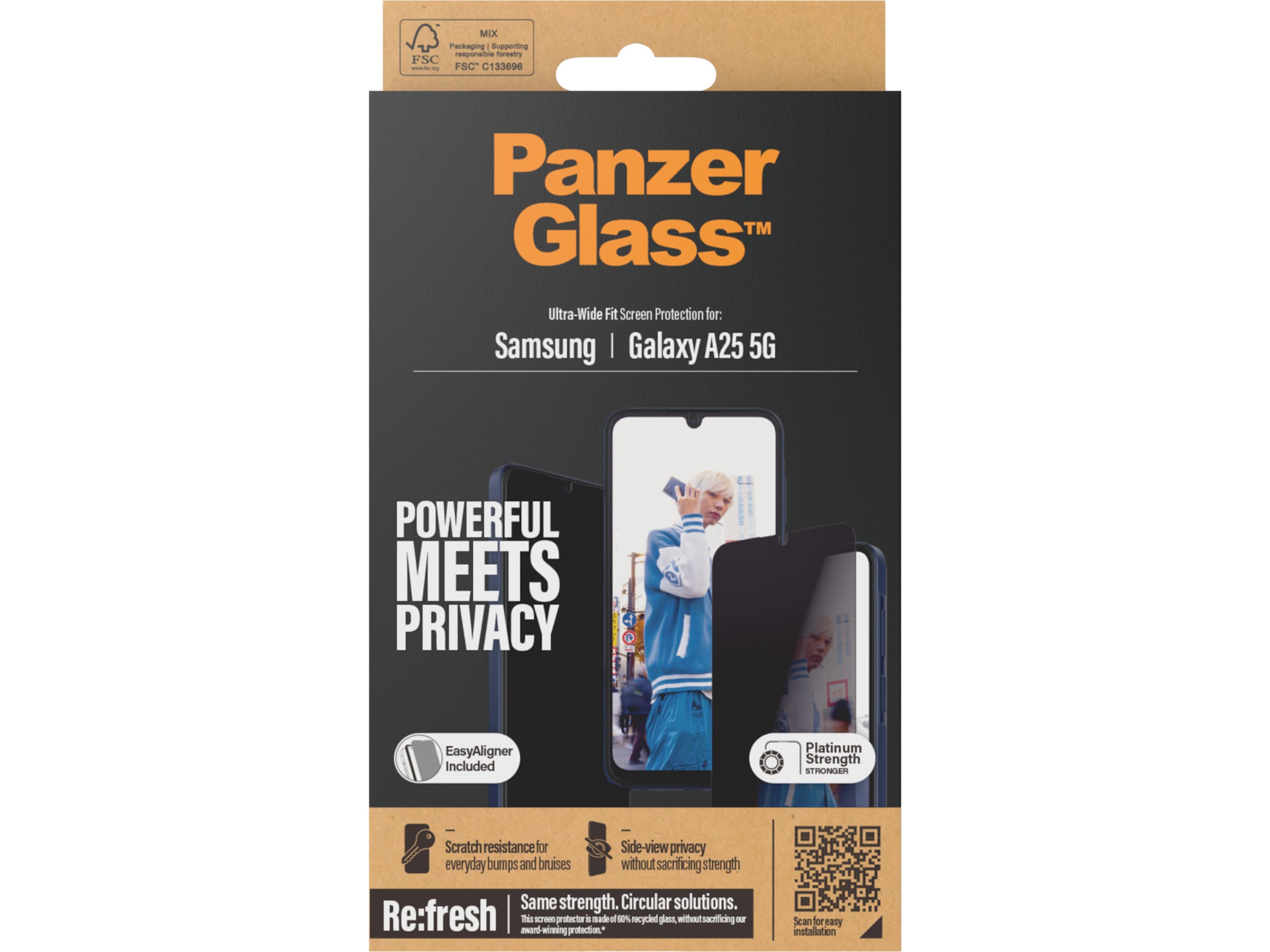 PanzerGlass Galaxy A25 5G Privacy skjermbeskytter Skjermbeskytter