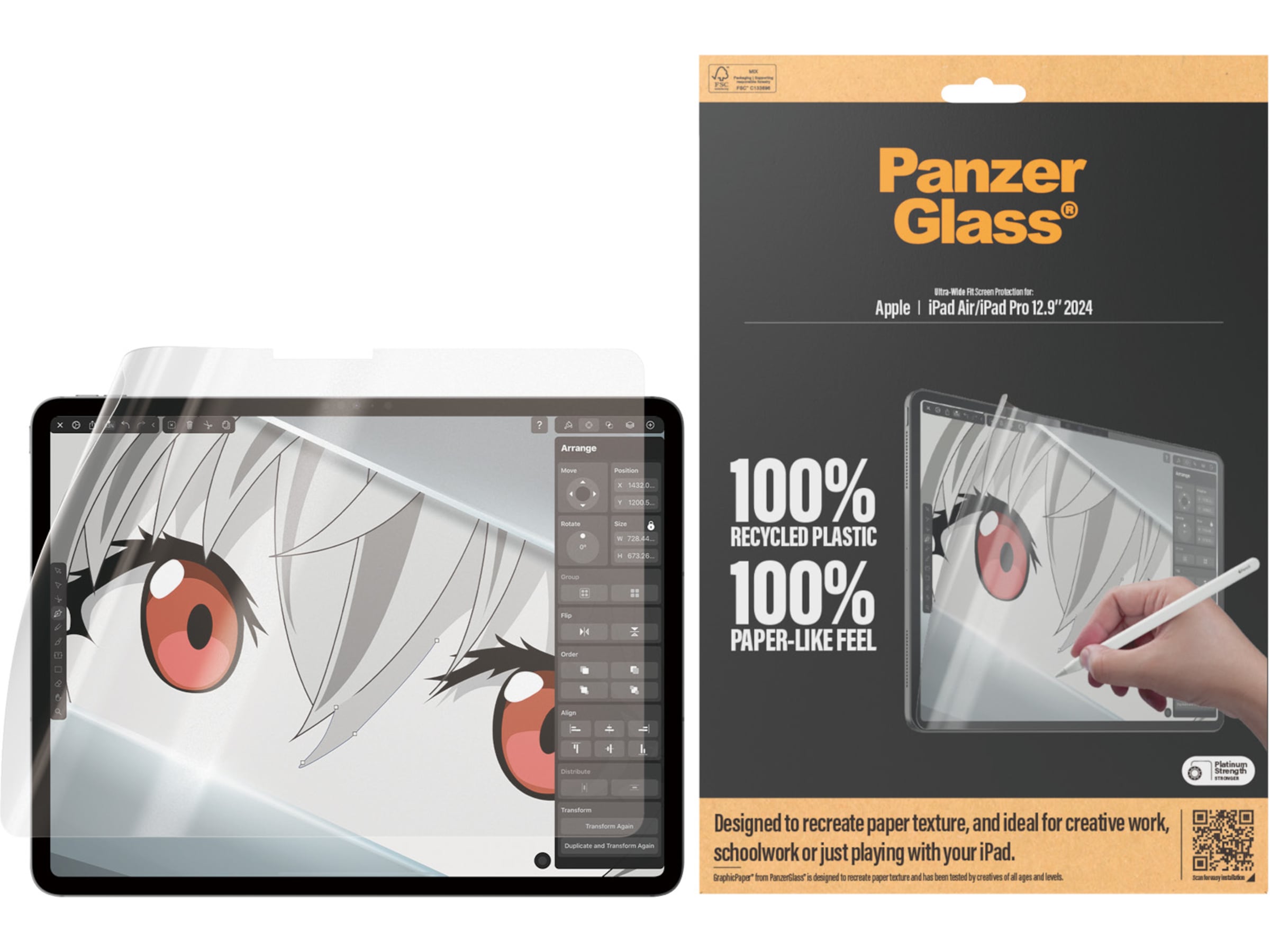 PanzerGlass iPad Pro 13" GraphicPaper Skjermbeskytter Skjermbeskyttelse nettbrett