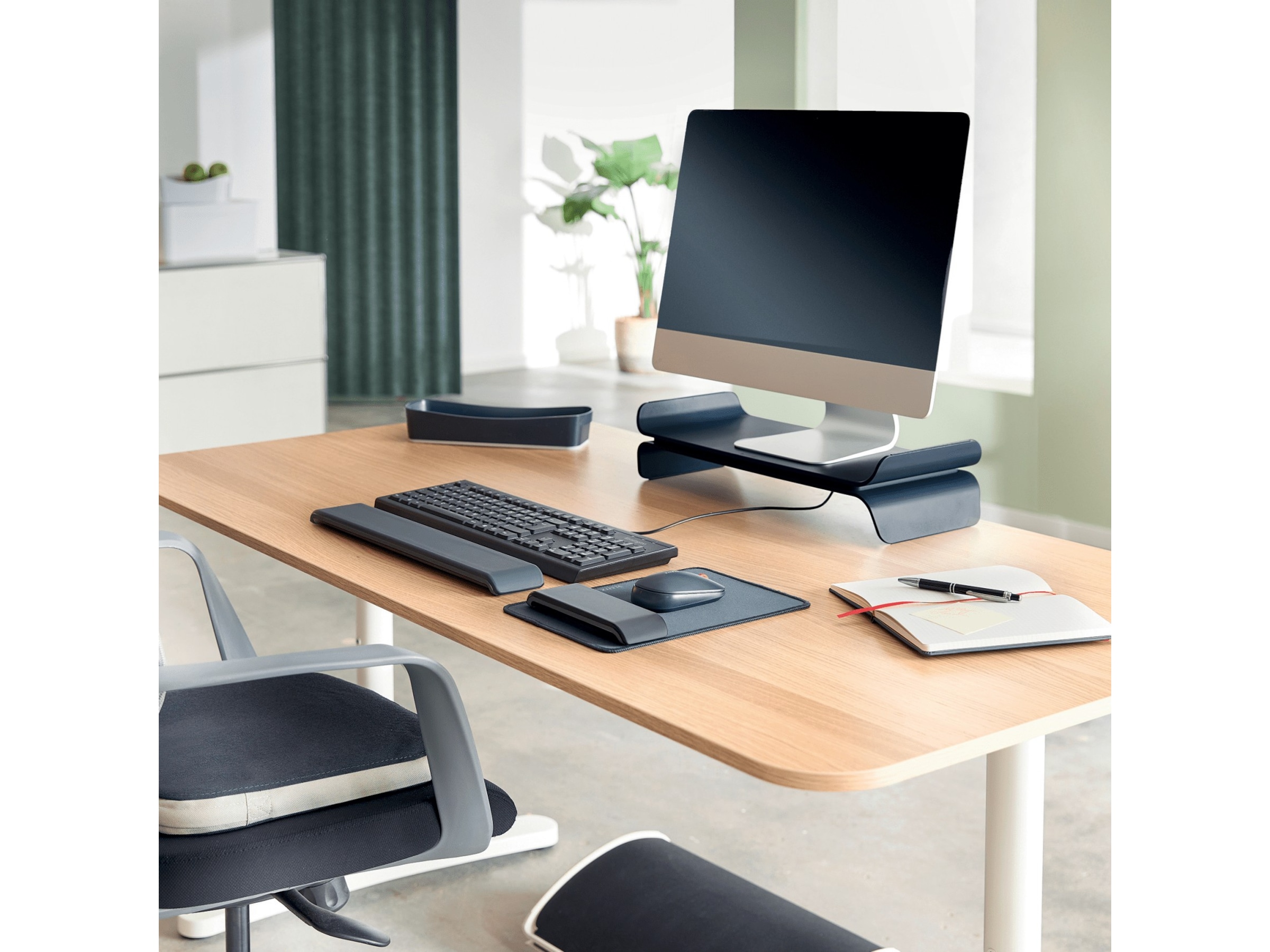 Leitz Active Wobble Sittepute med trekk (mørk grå) Sittepute