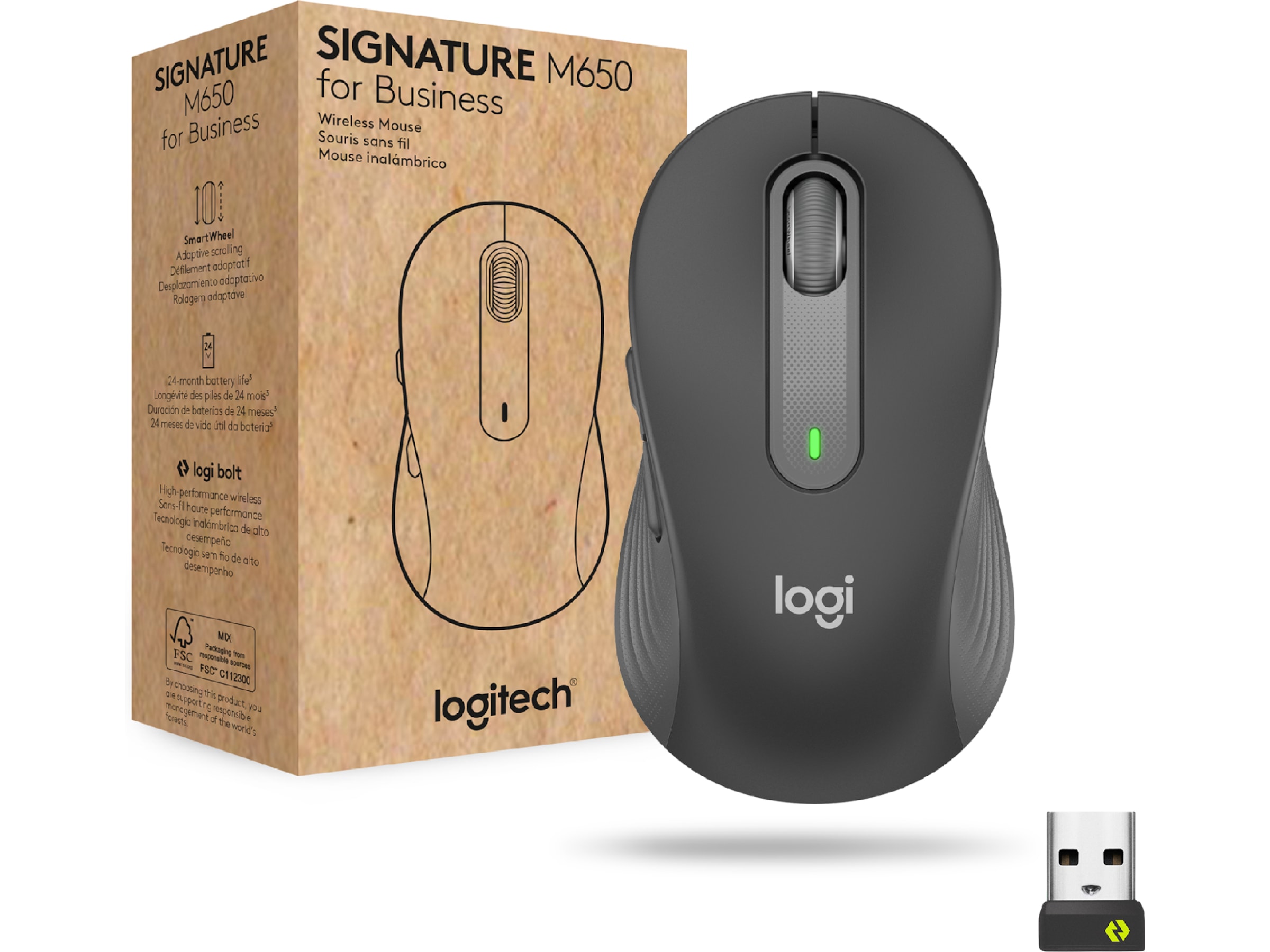 Logitech M650 For Business - Graphite Mus