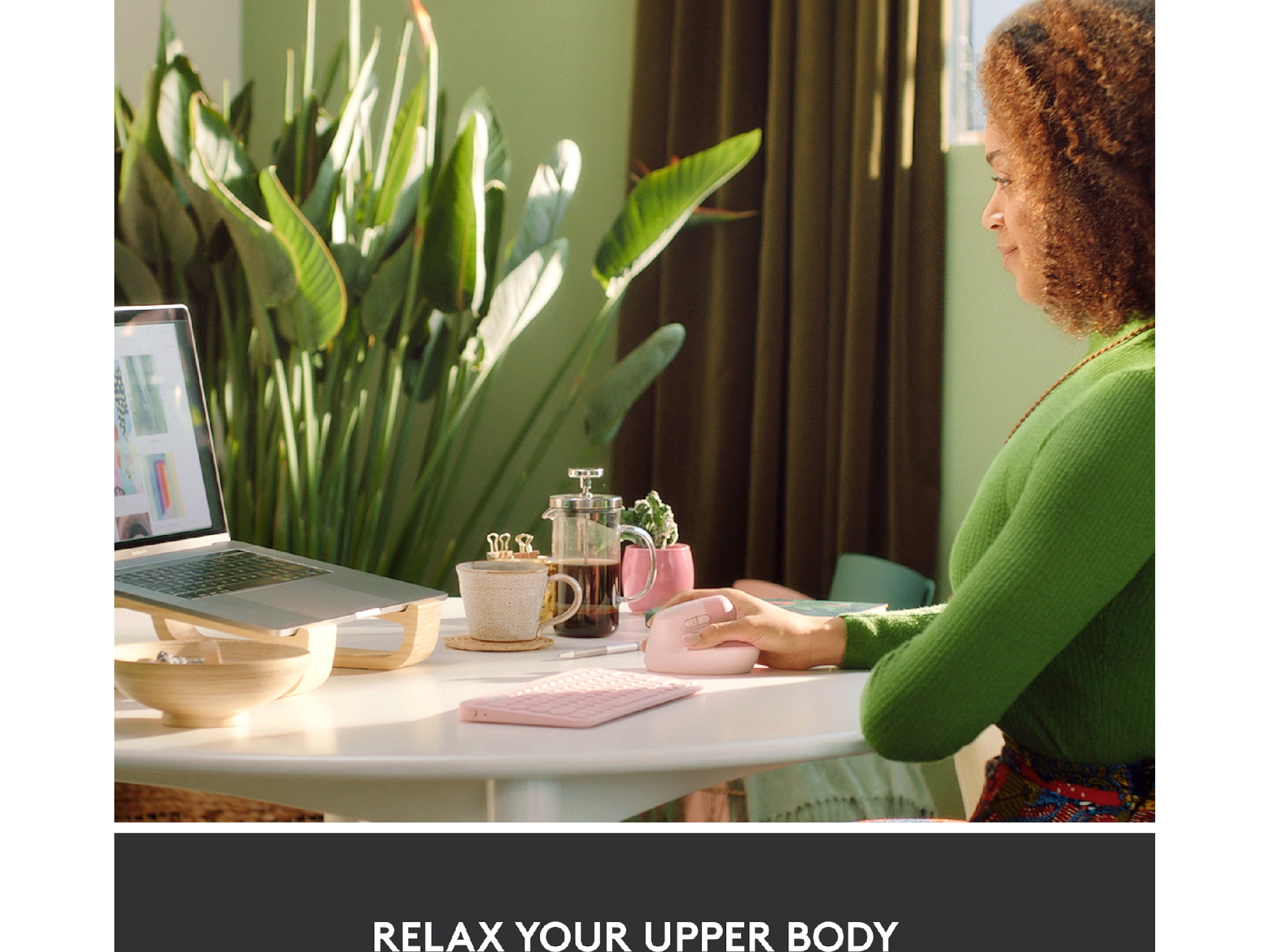 Logitech Lift Vertikal mus (dark rose) Mus