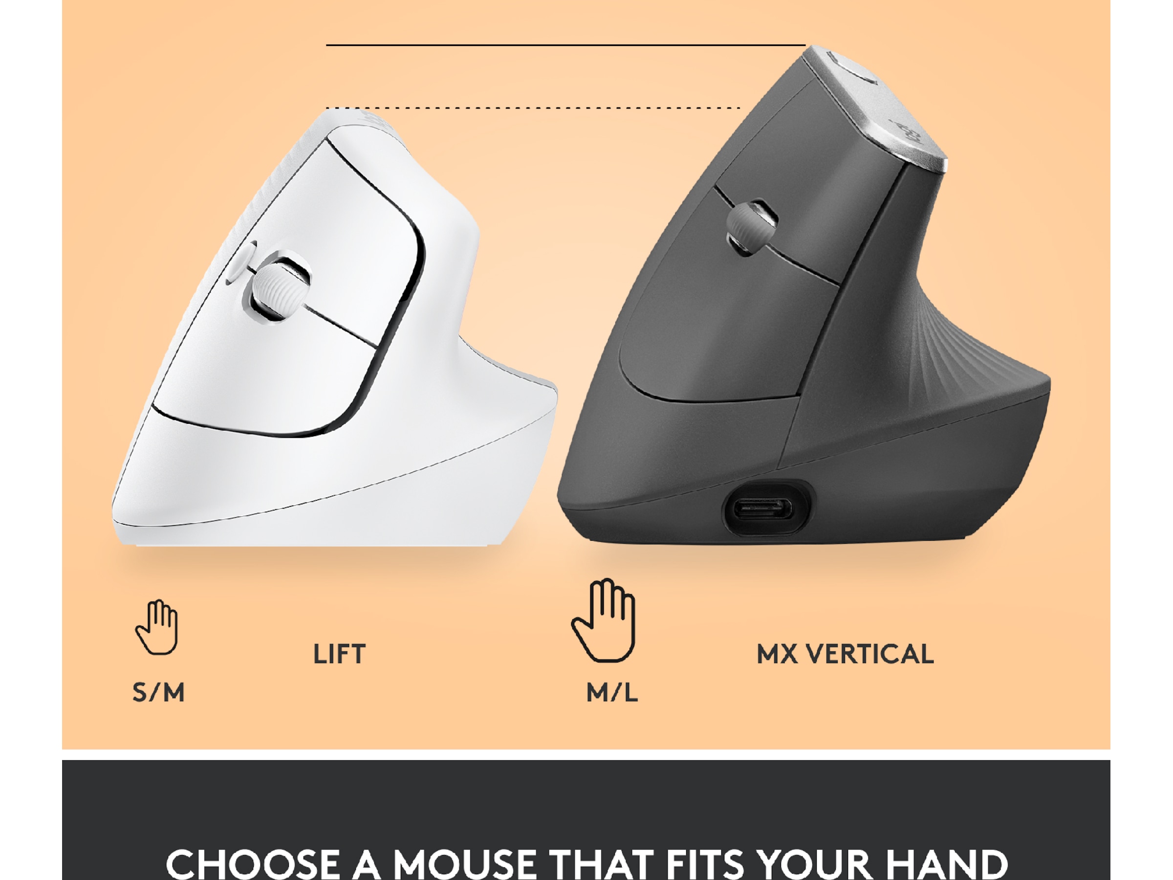 Logitech Lift Vertikal mus (off-white) Mus