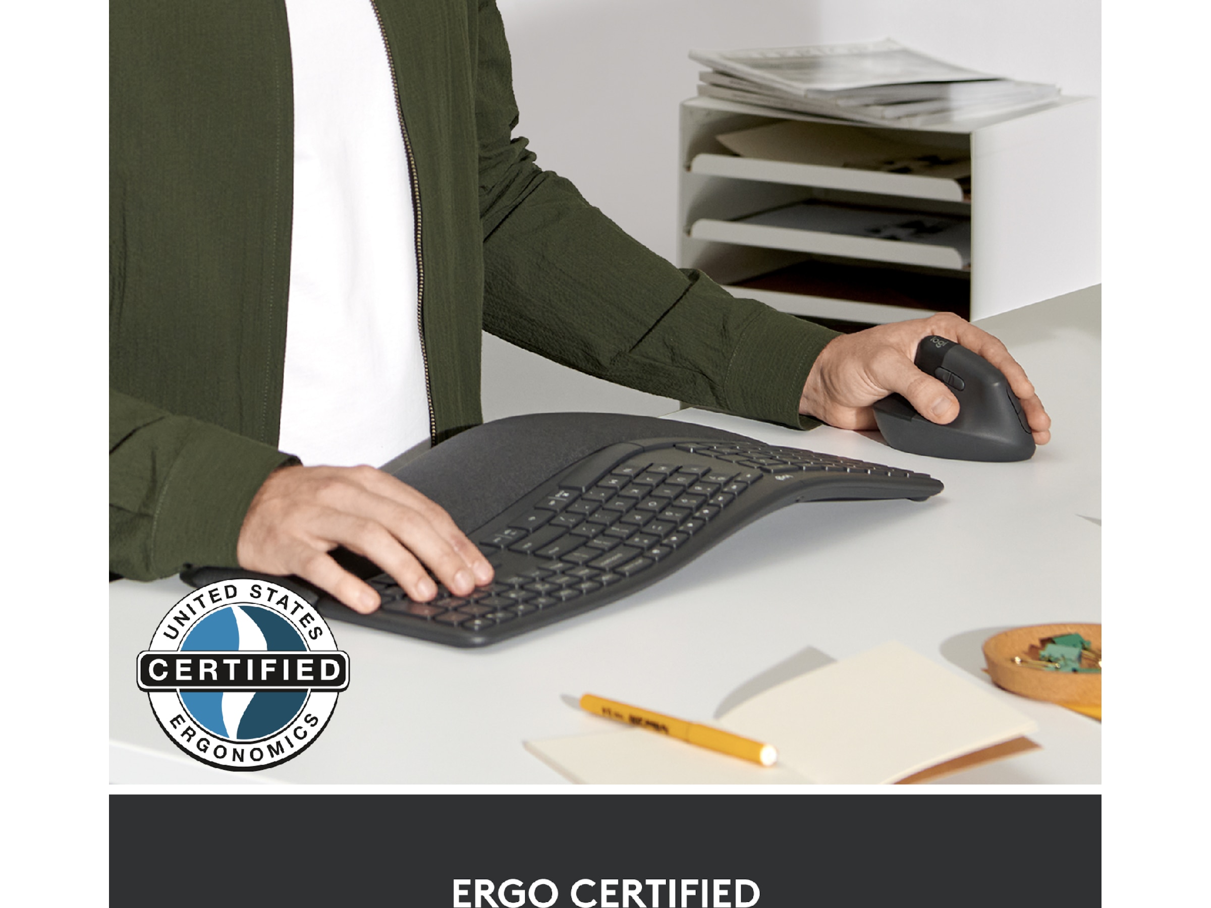 Logitech Lift Vertikal Business Venstre mus (graphite) Mus