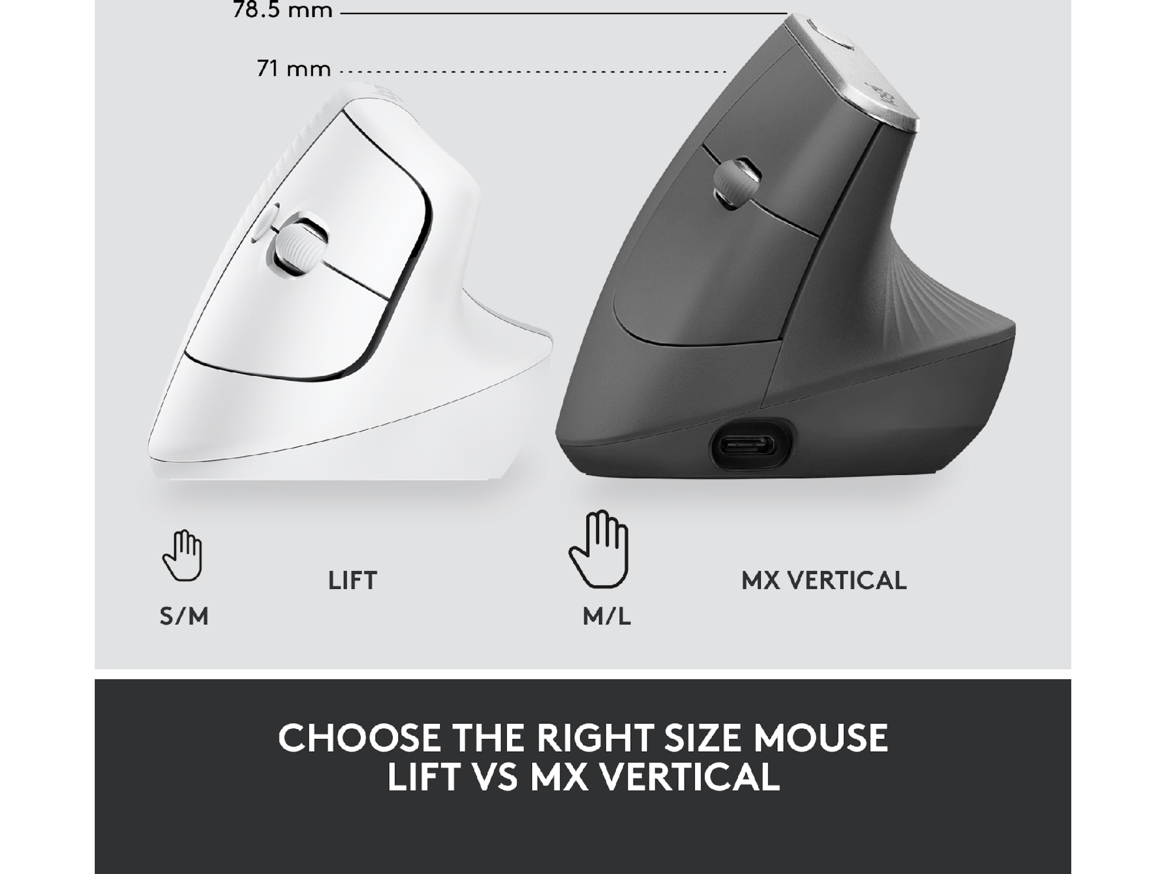 Logitech Lift Vertikal Business mus (off-white) Mus