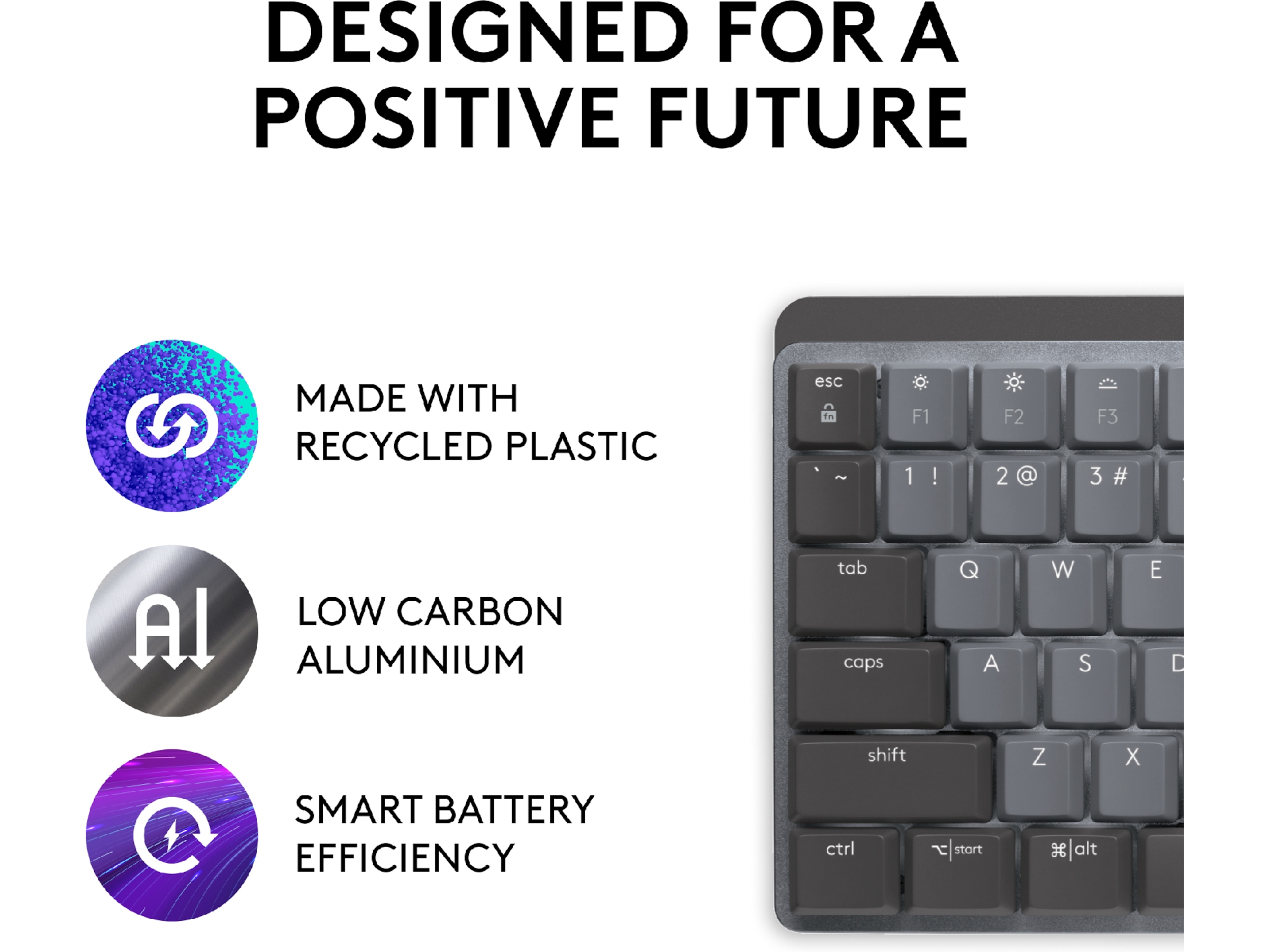 Logitech MX Mechanical Wireless Clicky (graphite) Tastatur