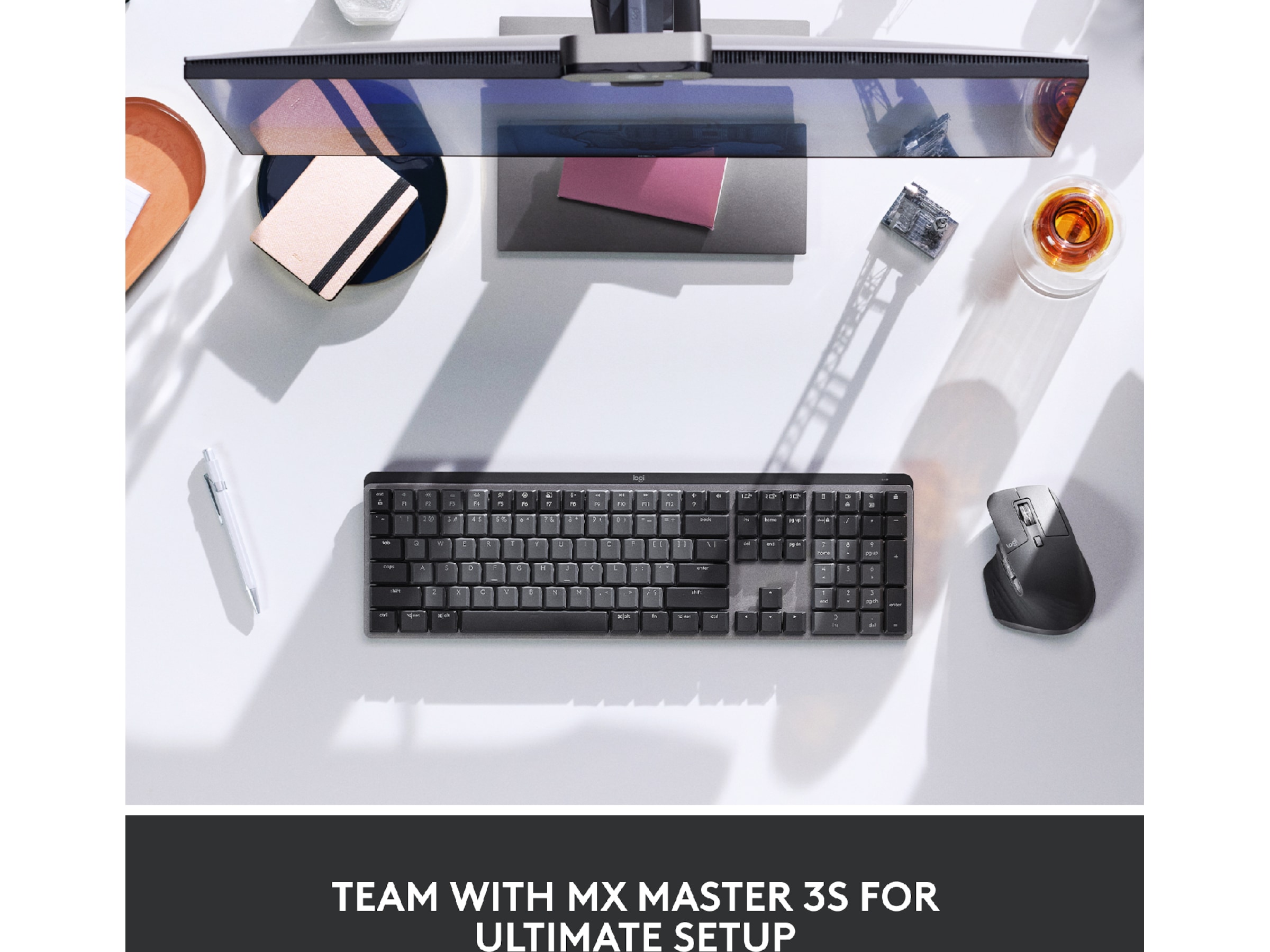 Logitech MX Mechanical Wireless Clicky (graphite) Tastatur