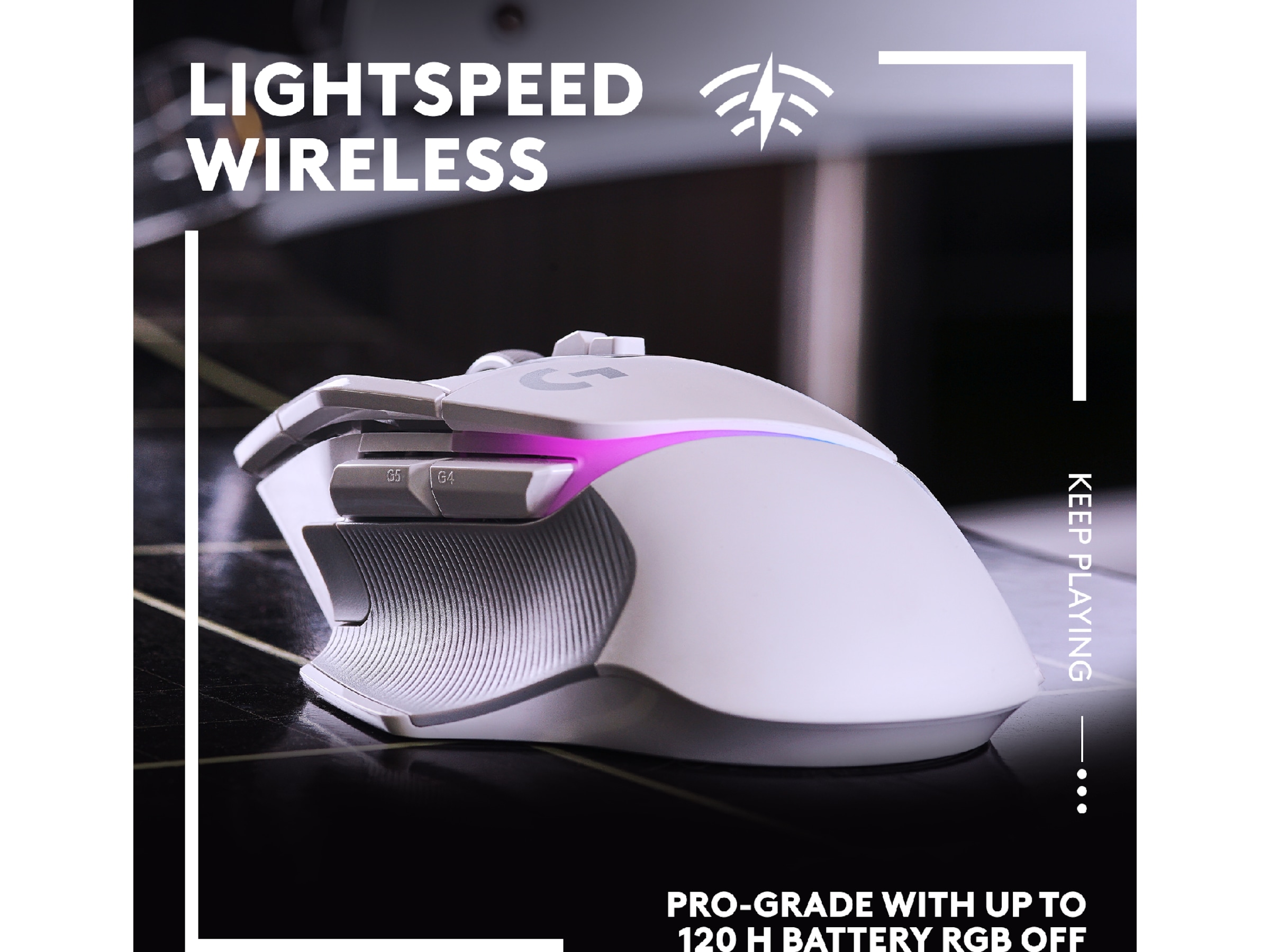 Logitech G502 X Plus Gamingmus (hvit) Gamingmus