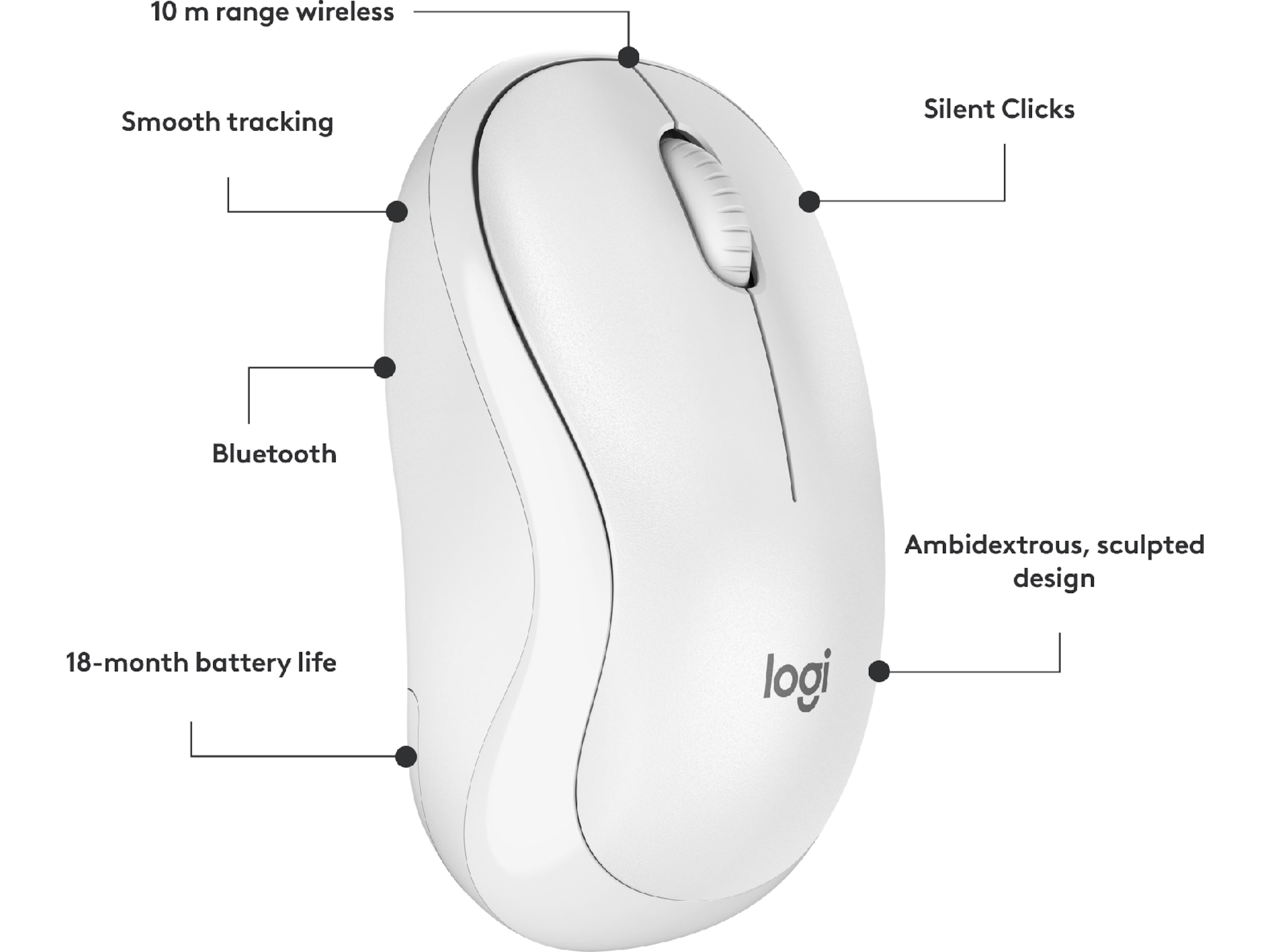Logitech M240 Trådløs Mus (off-white) Mus