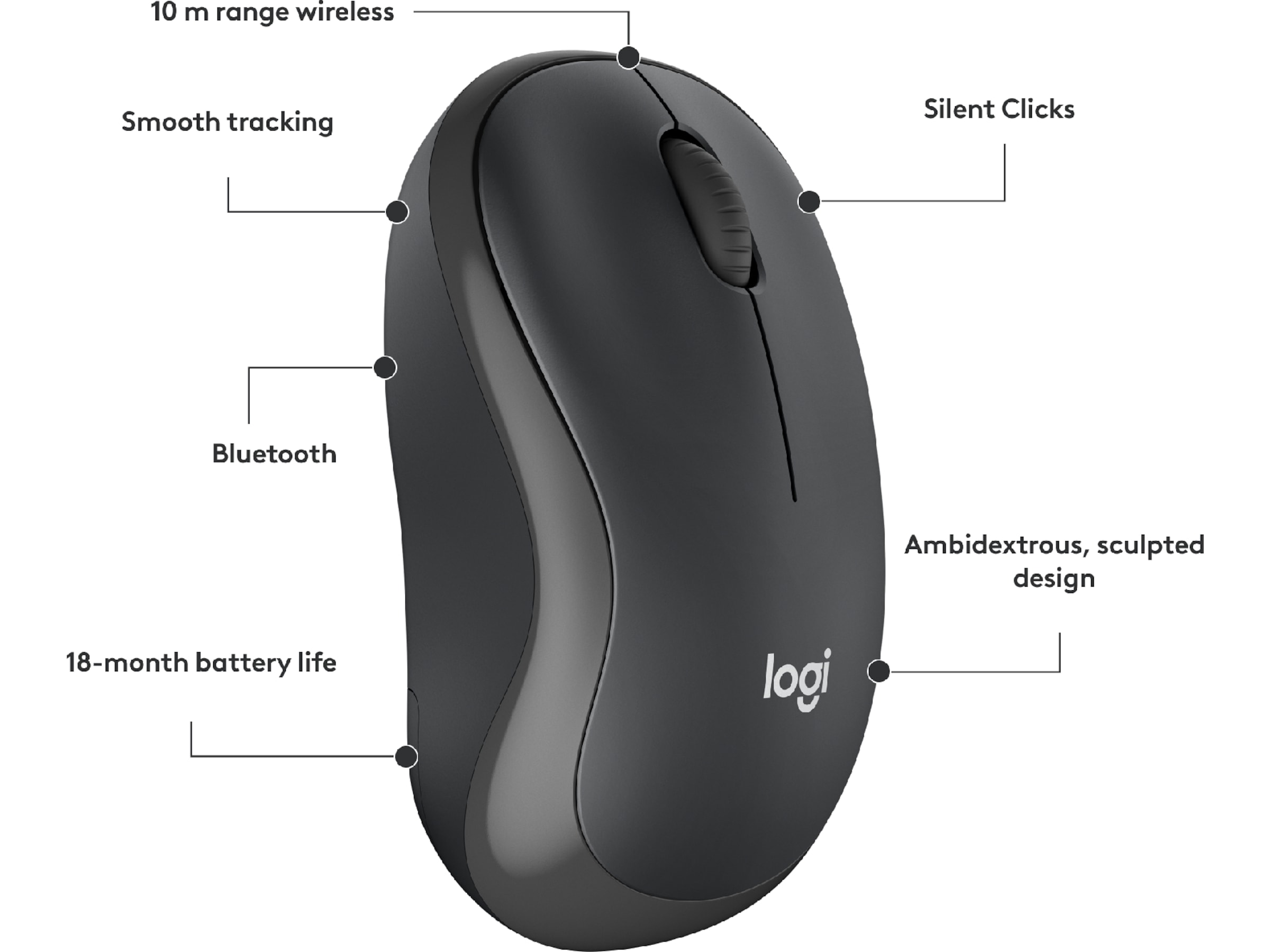 Logitech M240 Trådløs Mus (graphite) Mus