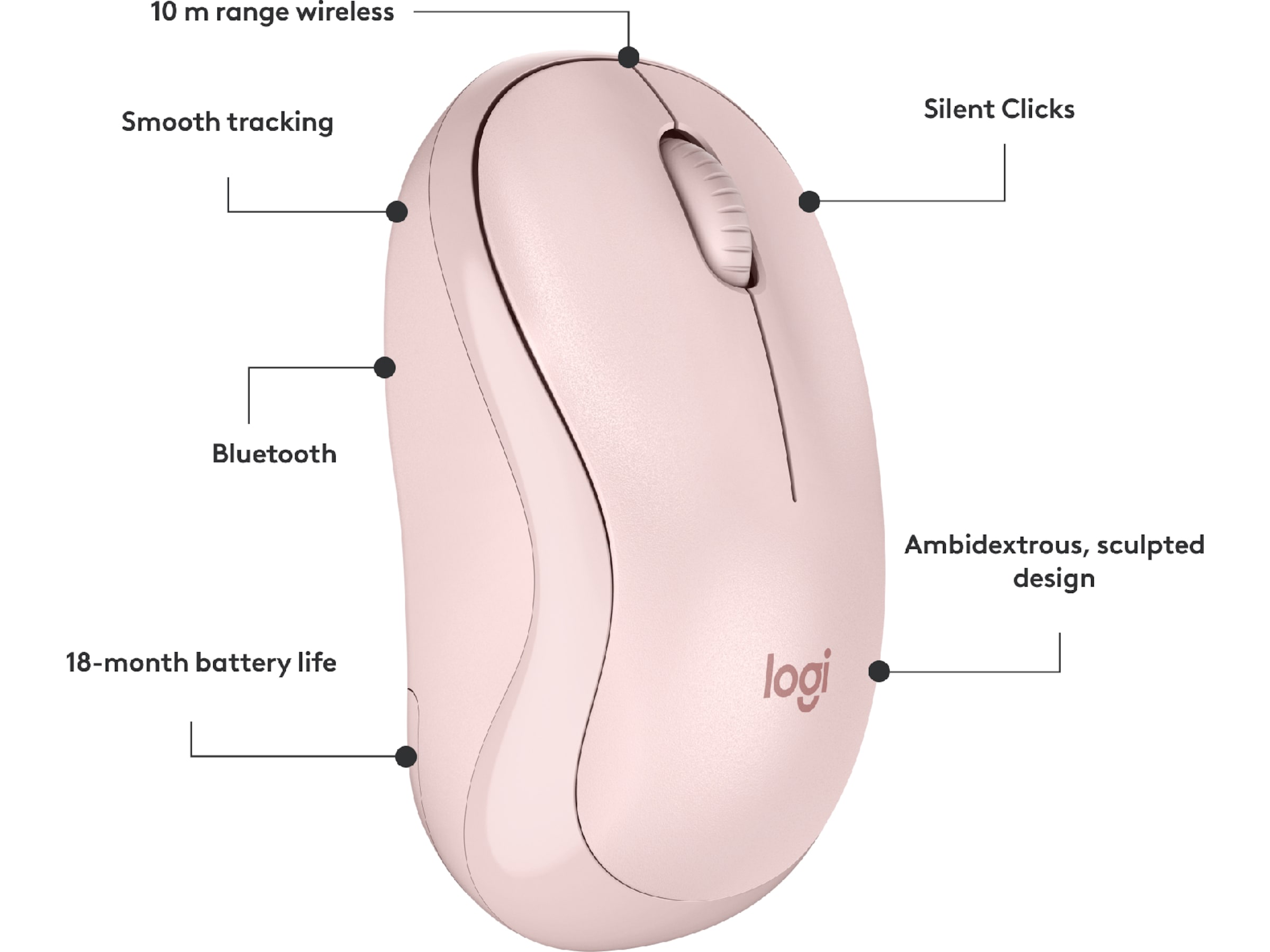 Logitech M240 Trådløs Mus (rosa) Mus