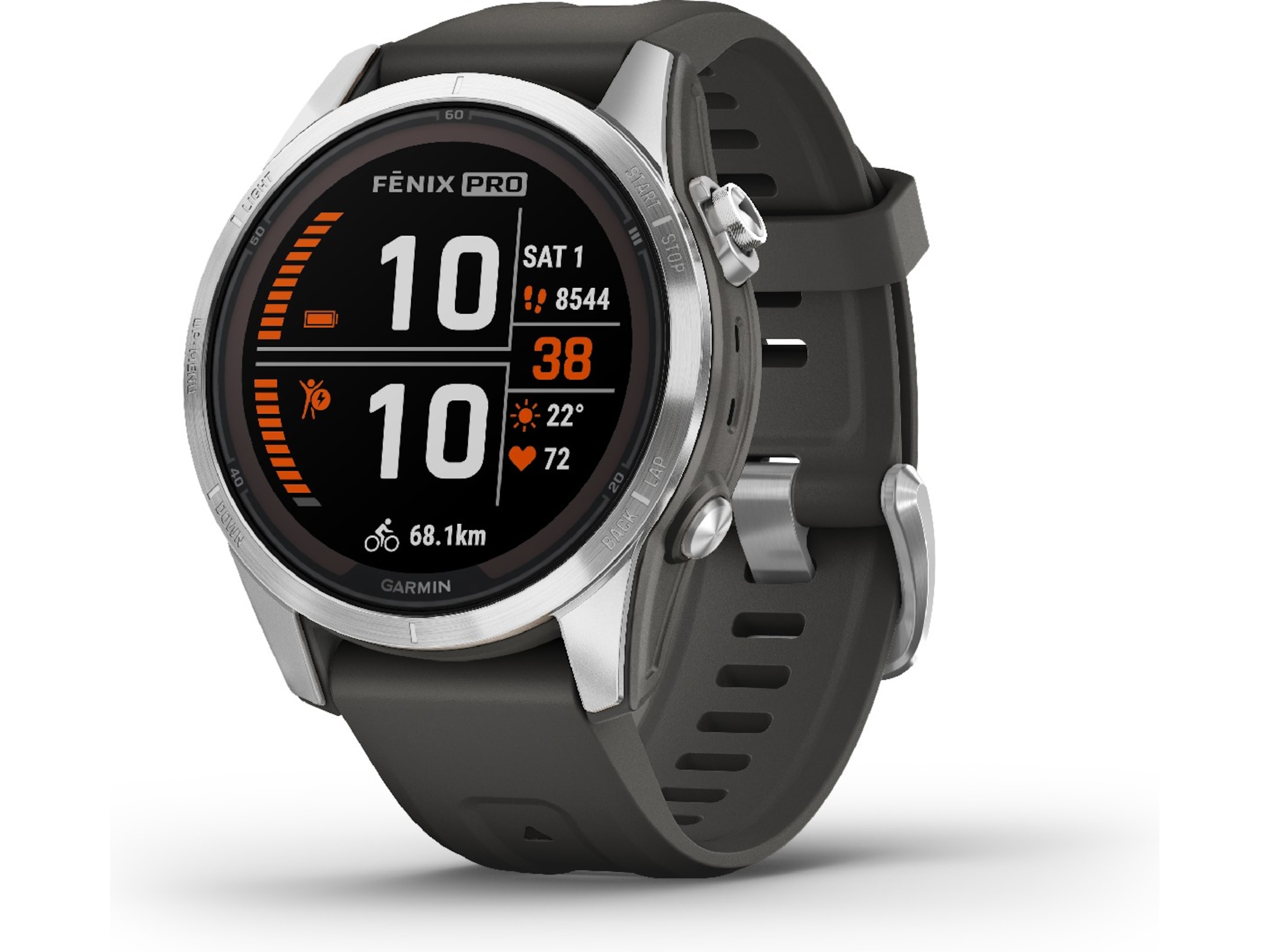 Garmin fenix 7S Pro Solar 42mm GPS (silver/graphite) Smartklokker
