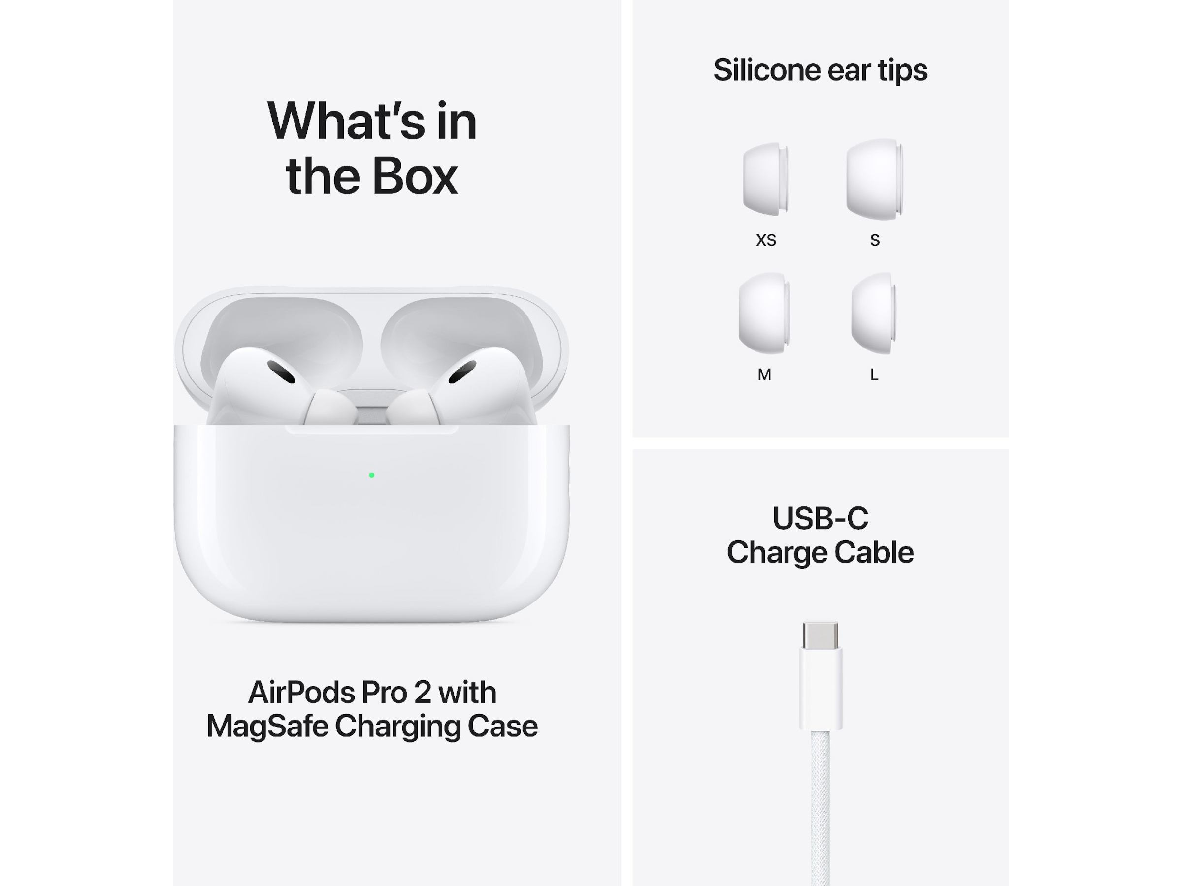 Apple AirPods Pro 2 trådløse ørepropper, In-Ear (hvit) Ørepropper