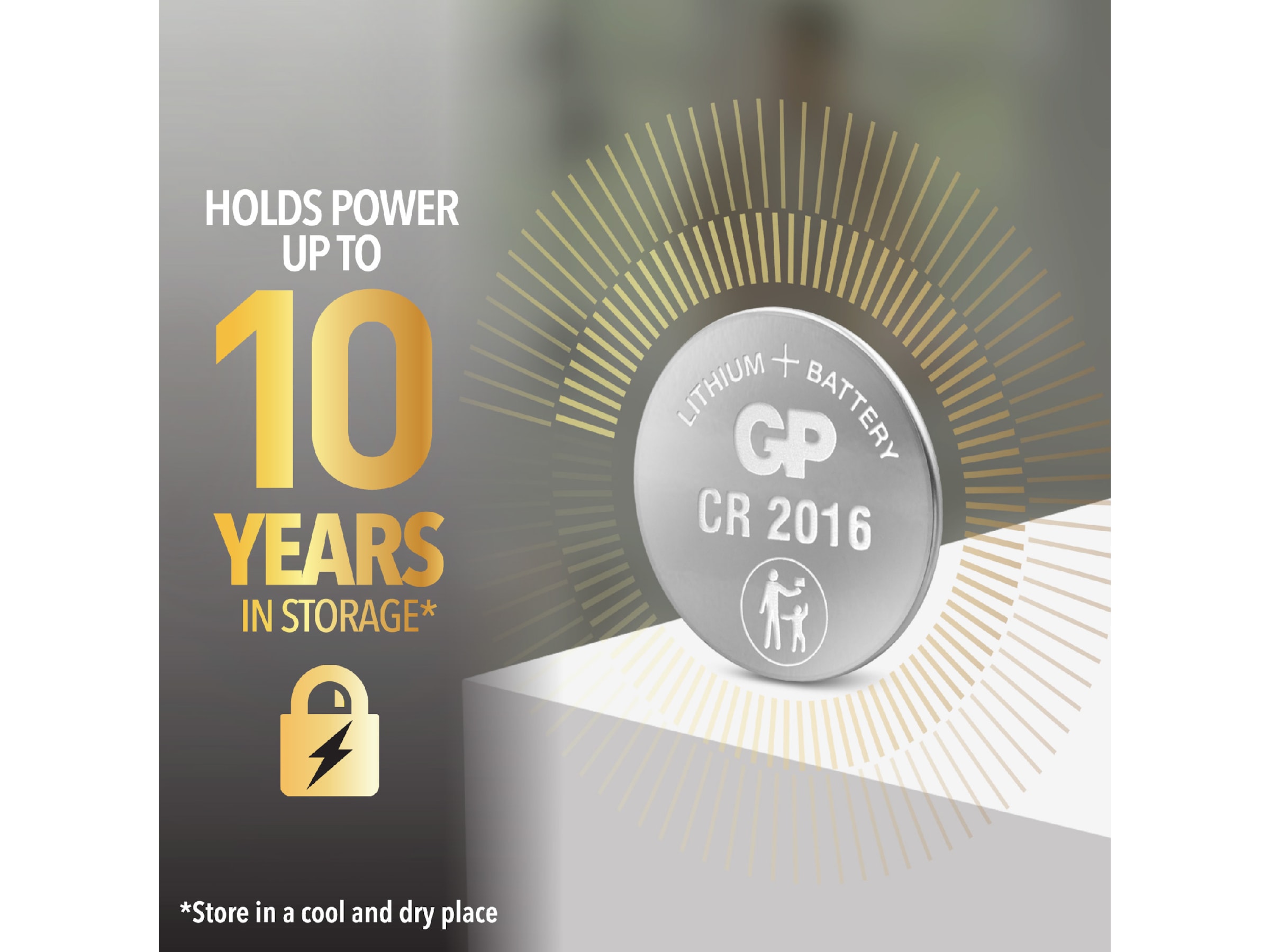 GP Lithium CR2025 batteri, 4-pk Batterier til generell bruk