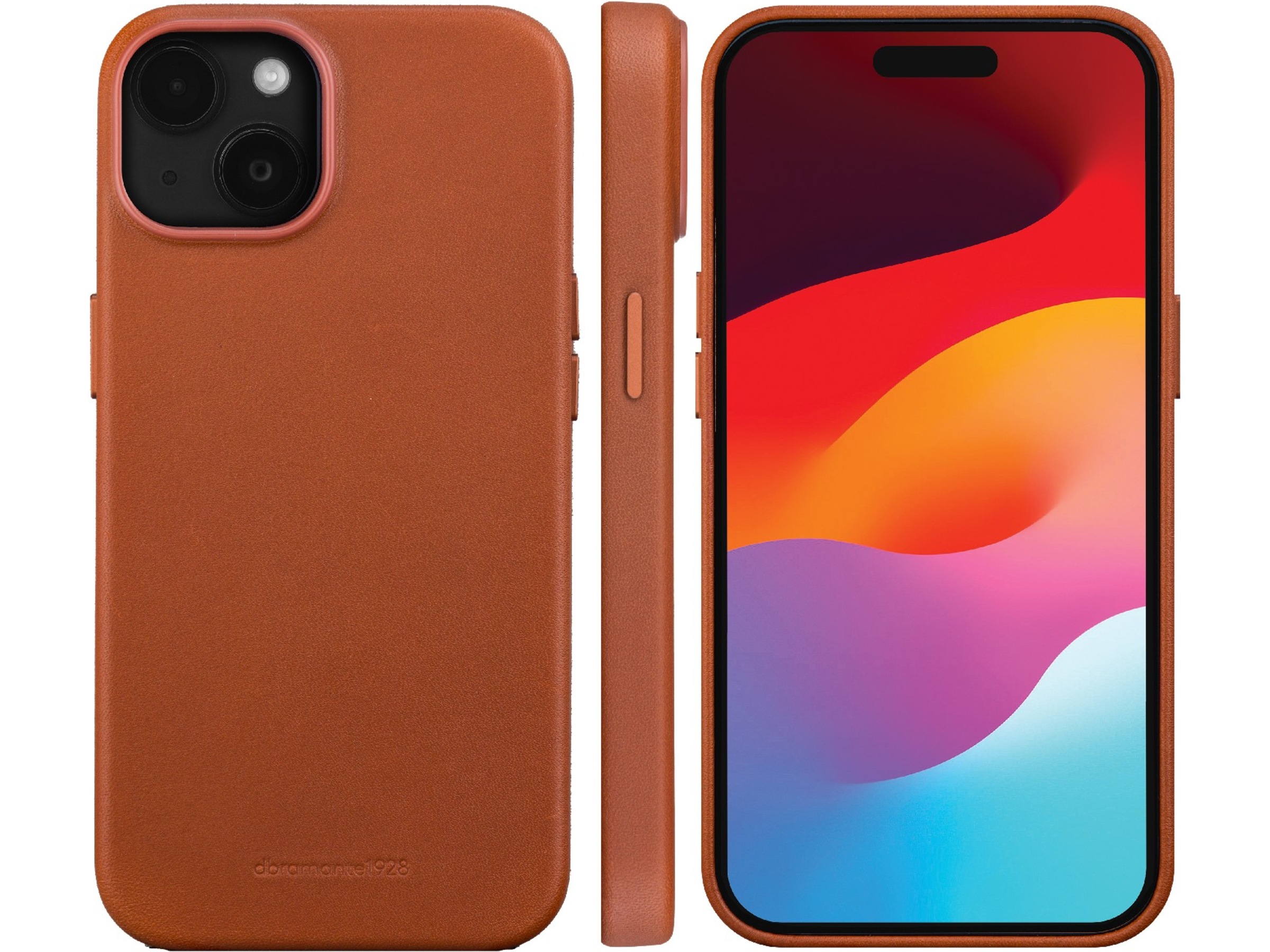 dbramante1928 iPhone 15 Plus Roskilde skinndeksel (brun) Mobildeksel