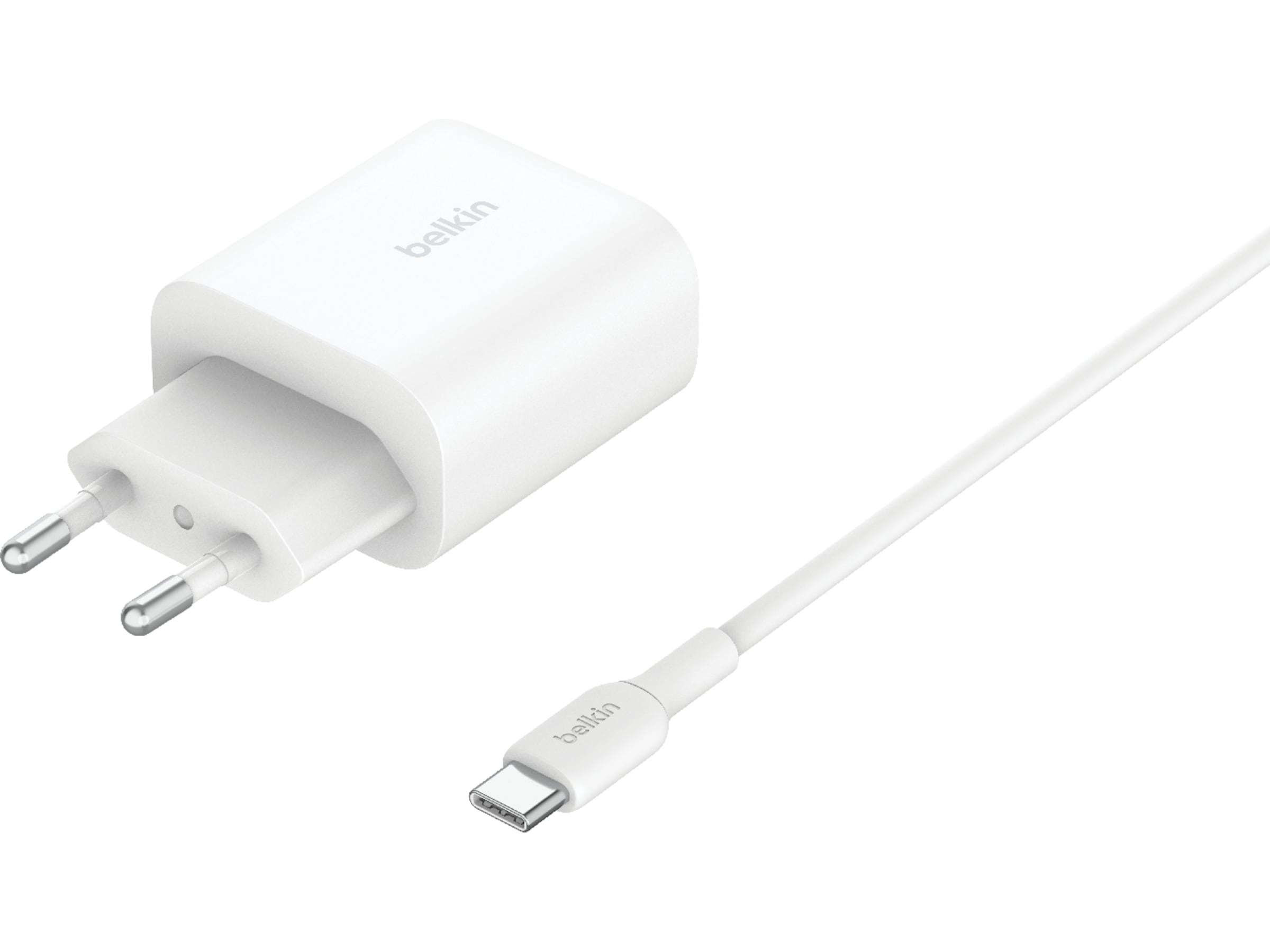 Belkin 3-i-1 Qi2 Trådløs lader (hvit) Trådløs lader