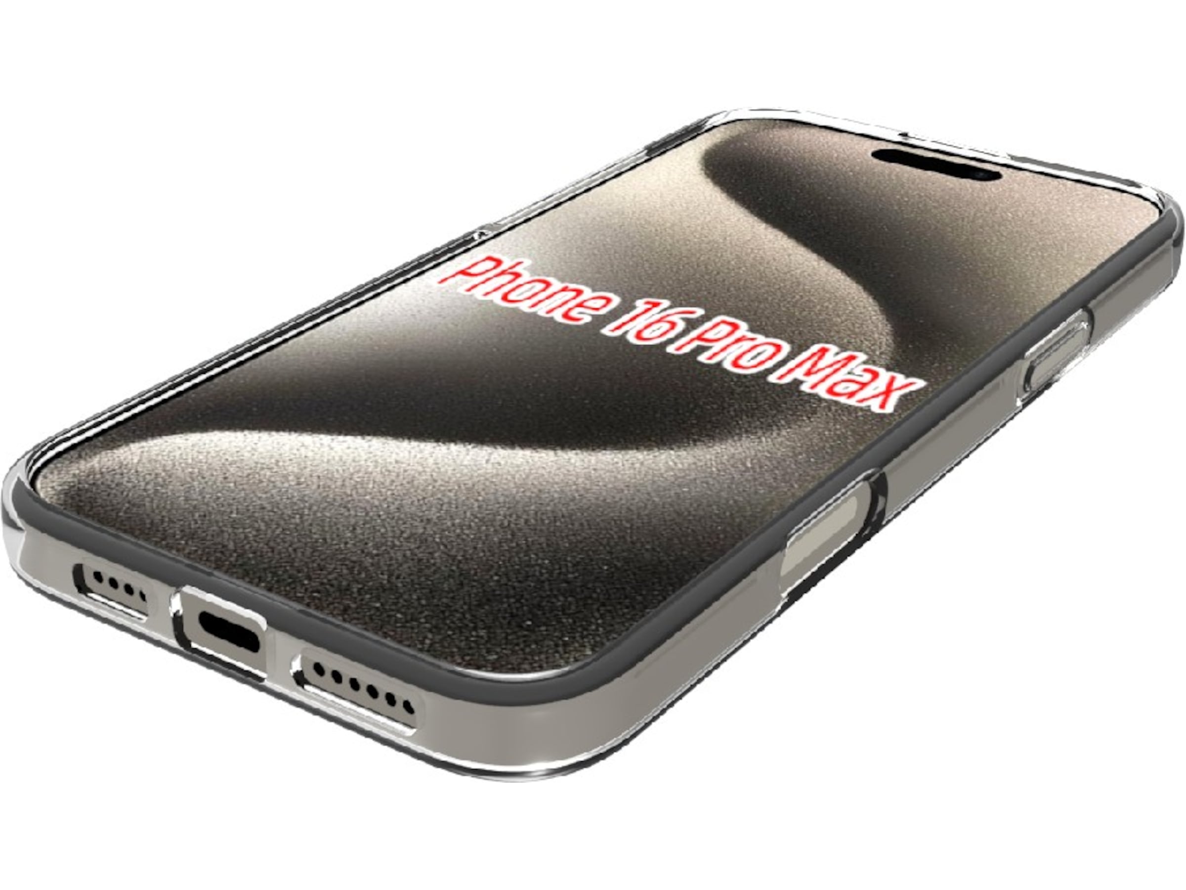 iiglo iPhone 16 Pro Max Silikondeksel (gjennomsiktig) Mobildeksel