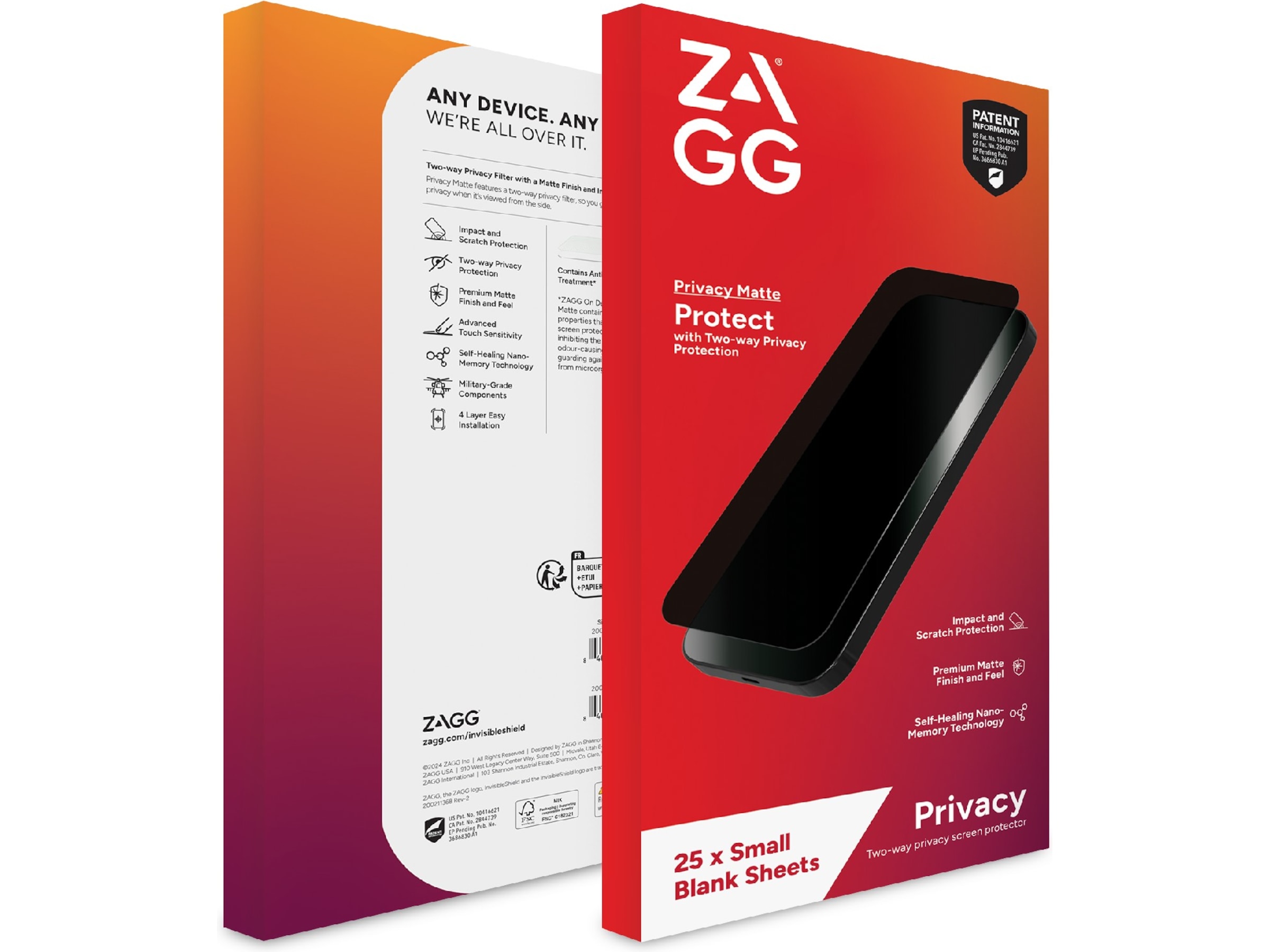 Zagg Privacy Filter skjermbeskytter til mobiltelefon Skjermbeskytter