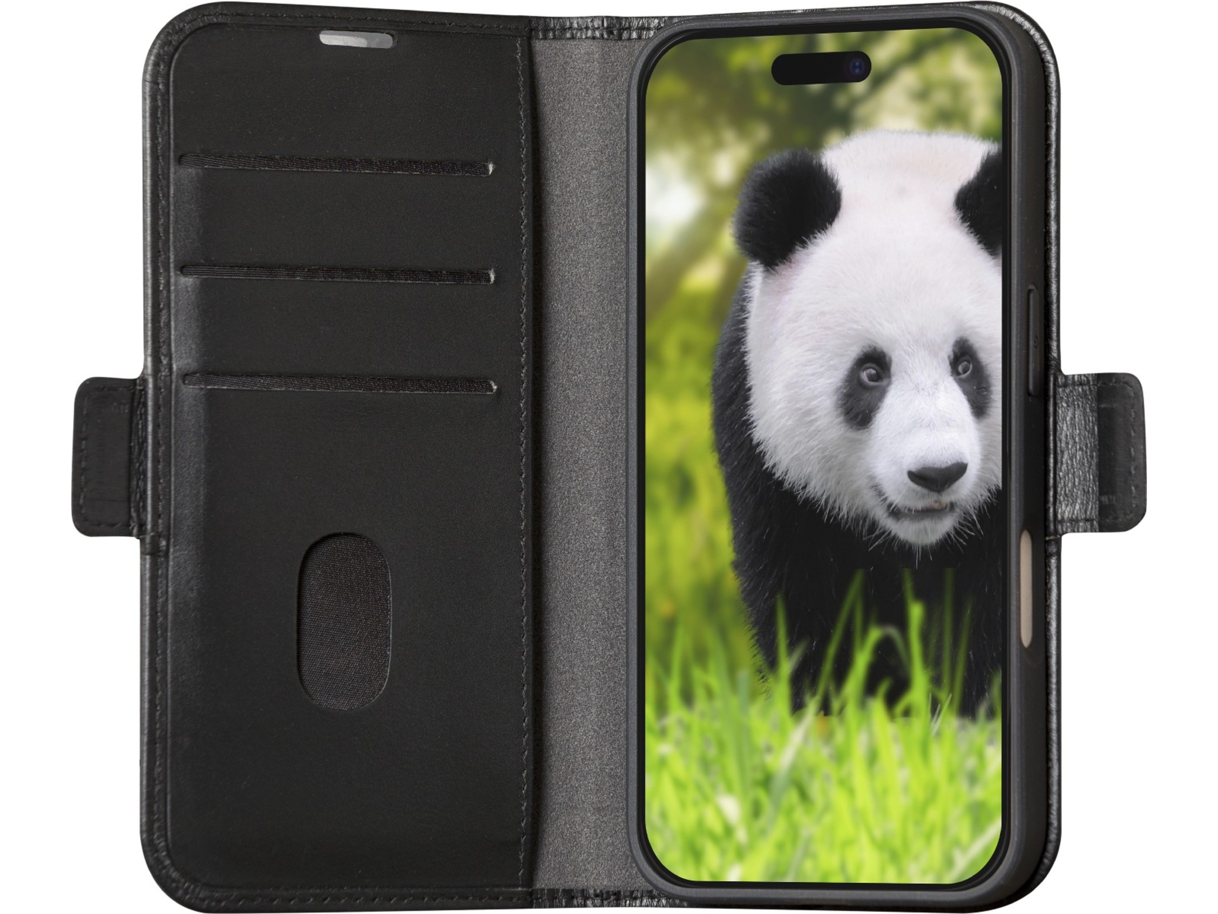 dbramante1928 iPhone 16 Copenhagen lommebokdeksel (sort) Mobildeksel