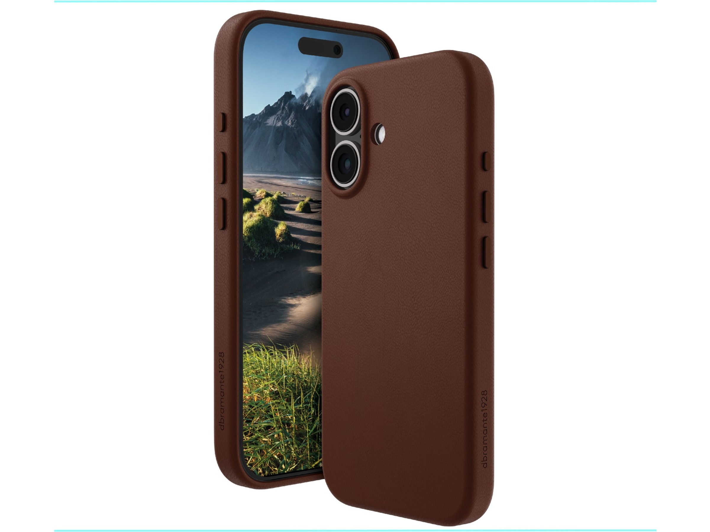 dbramante1928 iPhone 16 Roskilde skinndeksel (dark tan) Mobildeksel