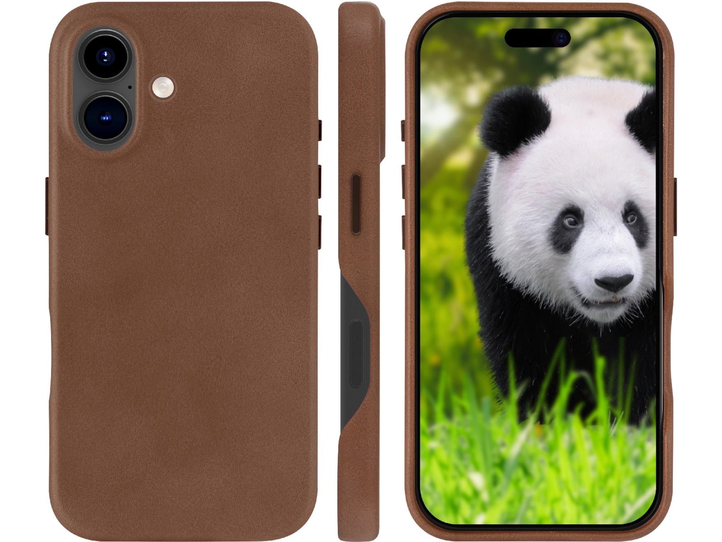 dbramante1928 iPhone 16 Roskilde skinndeksel (dark tan) Mobildeksel