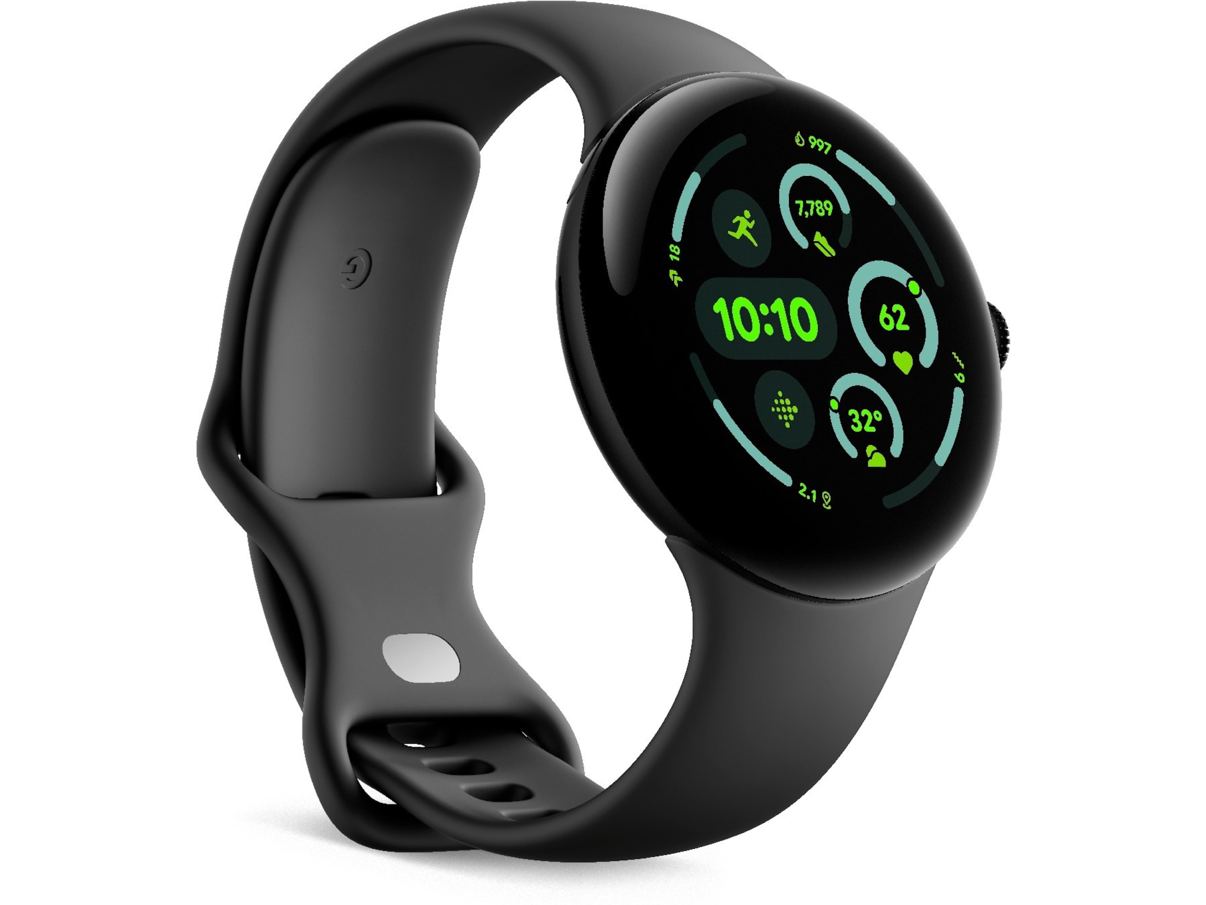 Google Pixel Watch 3 Large 45mm LTE (obsidian) Smartklokker