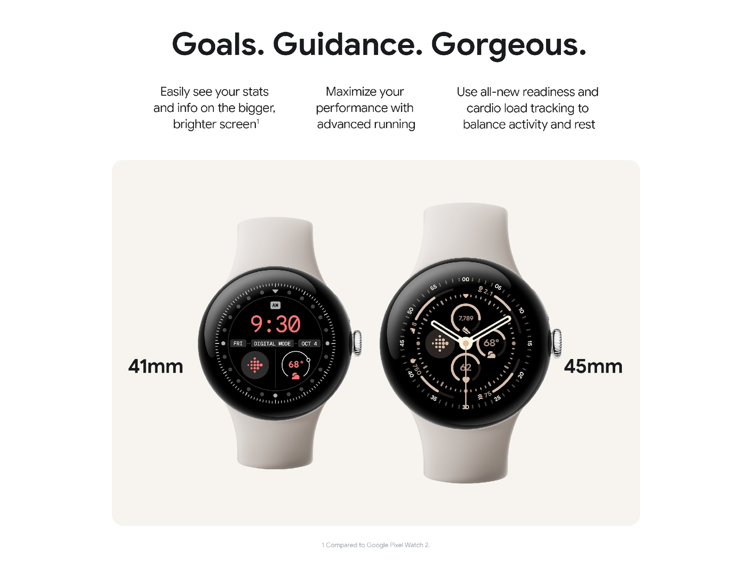 Google Pixel Watch 3 Large 45mm LTE (obsidian) Smartklokker