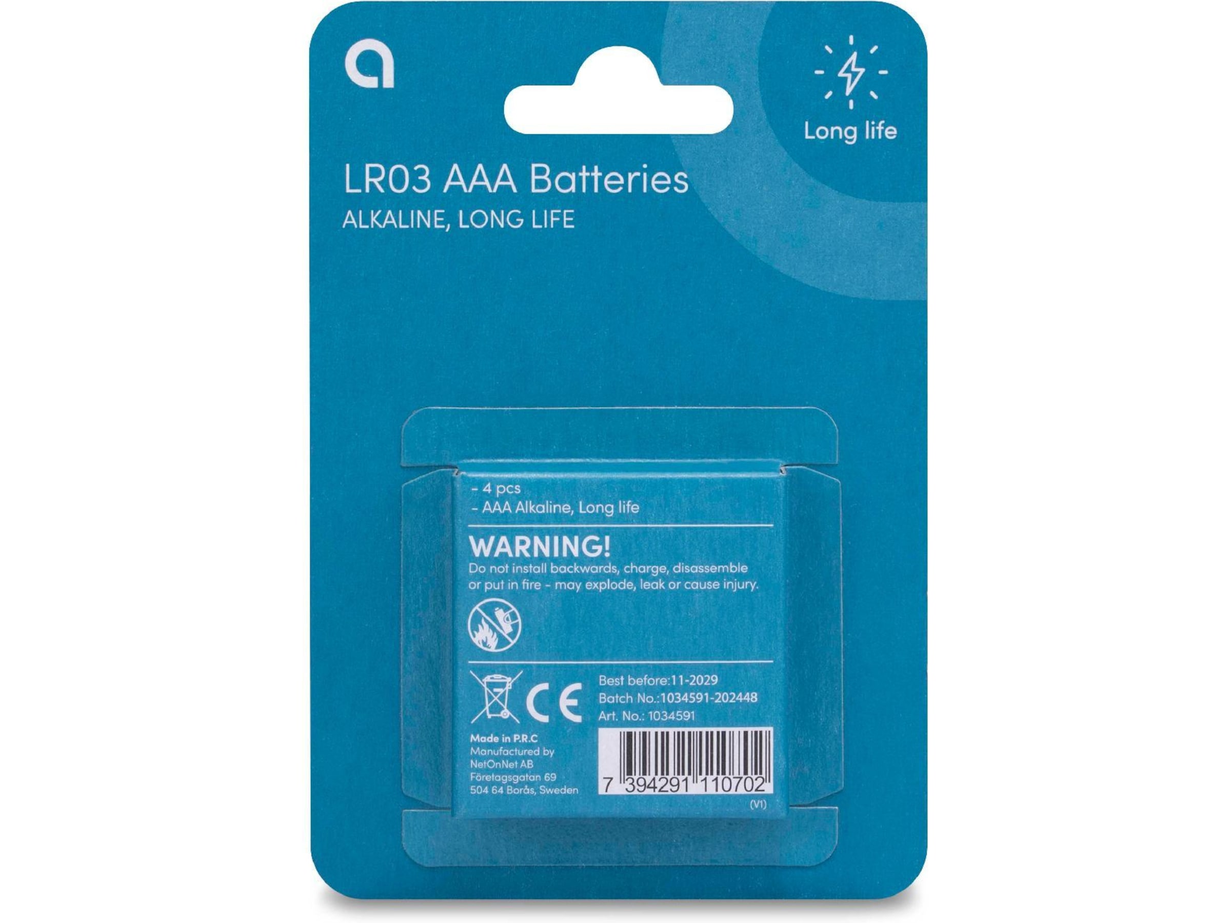 Andersson AAA batteri, 4-pk Batterier til generell bruk