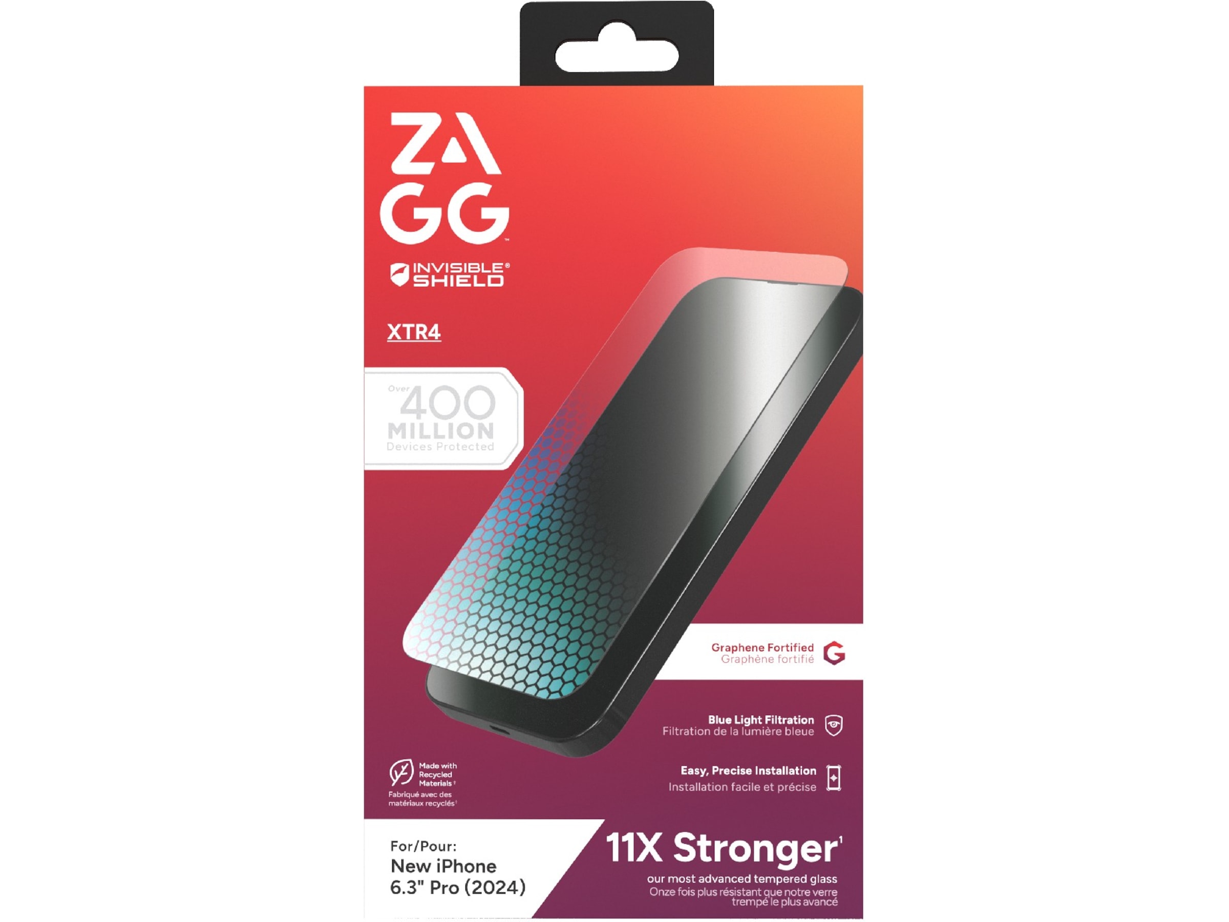 InvisibleShield Glass XTR4 iPhone 16 Pro Skjermbeskytter Skjermbeskytter