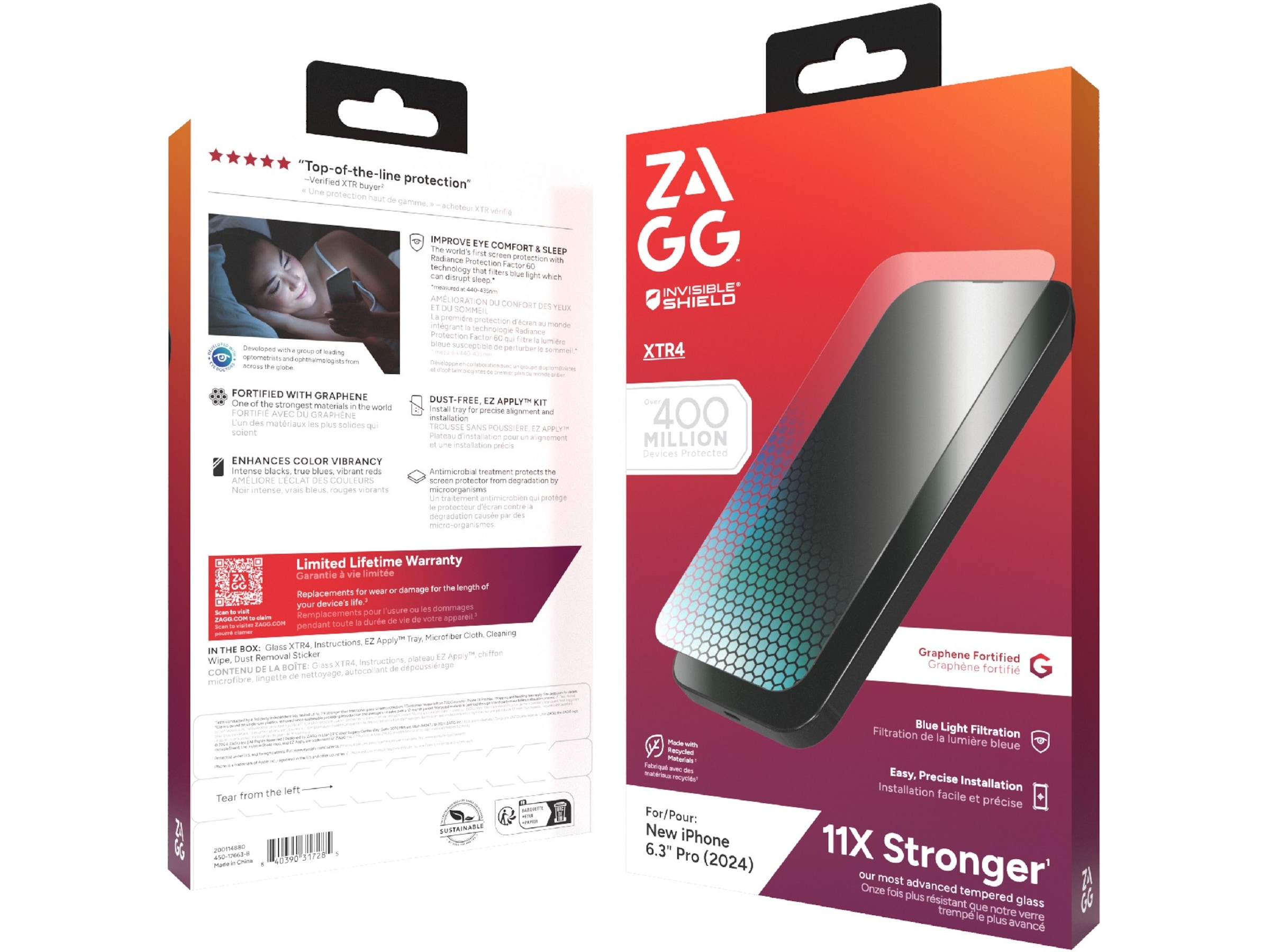 InvisibleShield Glass XTR4 iPhone 16 Pro Skjermbeskytter Skjermbeskytter