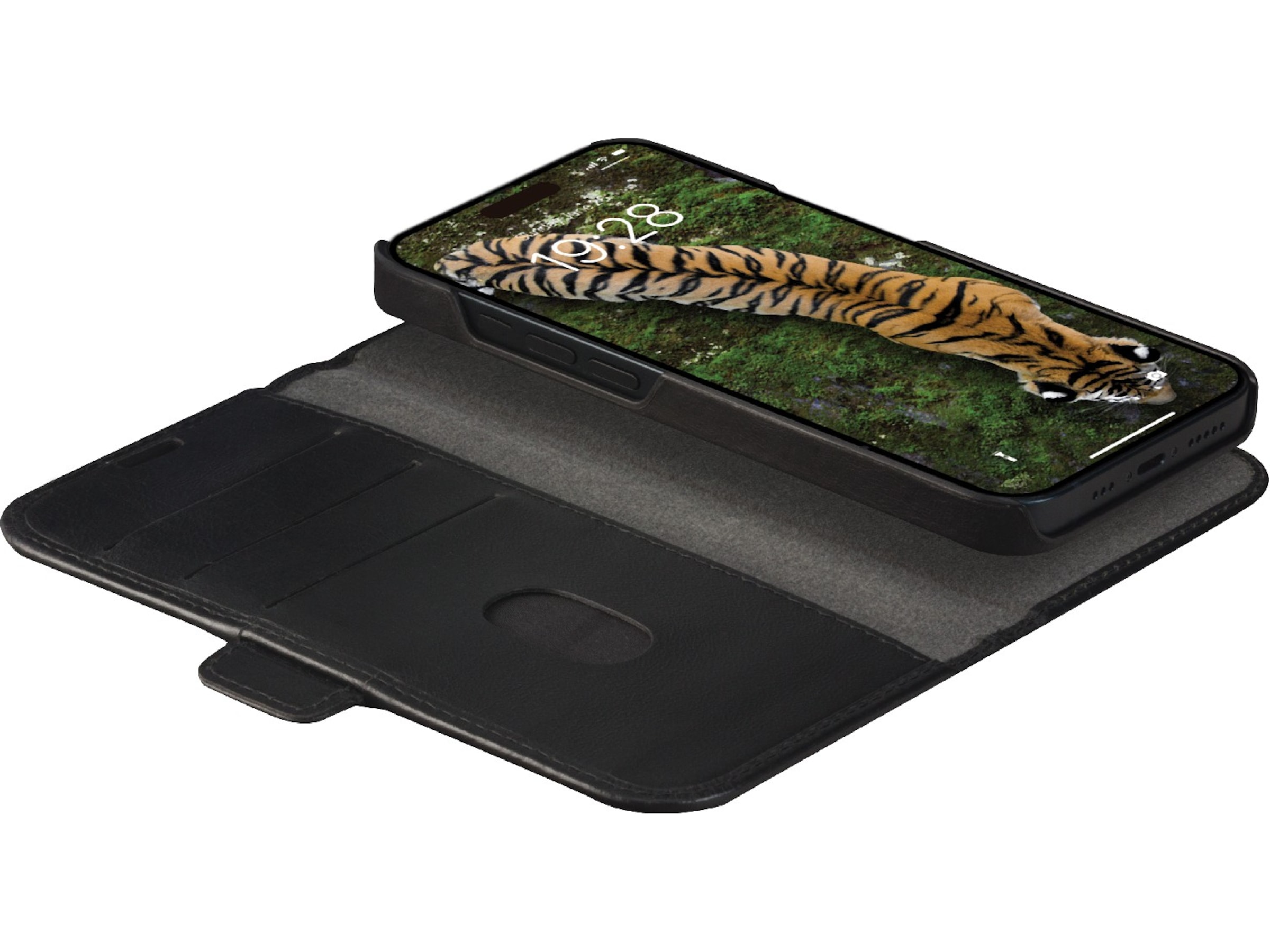 dbramante1928 iPhone 15 Lynge 2-i-1 lommebokdeksel (sort) Mobildeksel