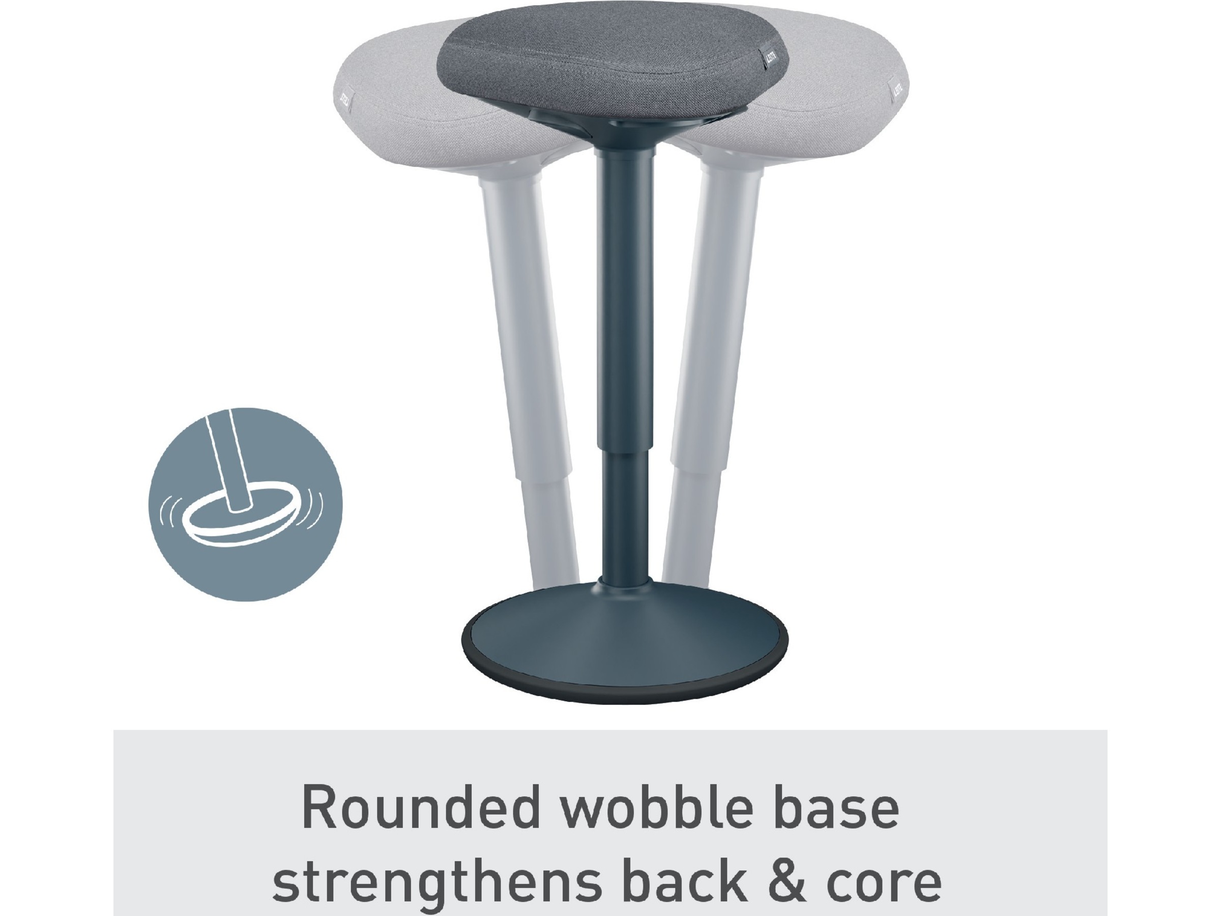 Leitz Ergo Active Balansestol sitt/stå, komfortsete, høyde 57-82 cm Kontorstoler