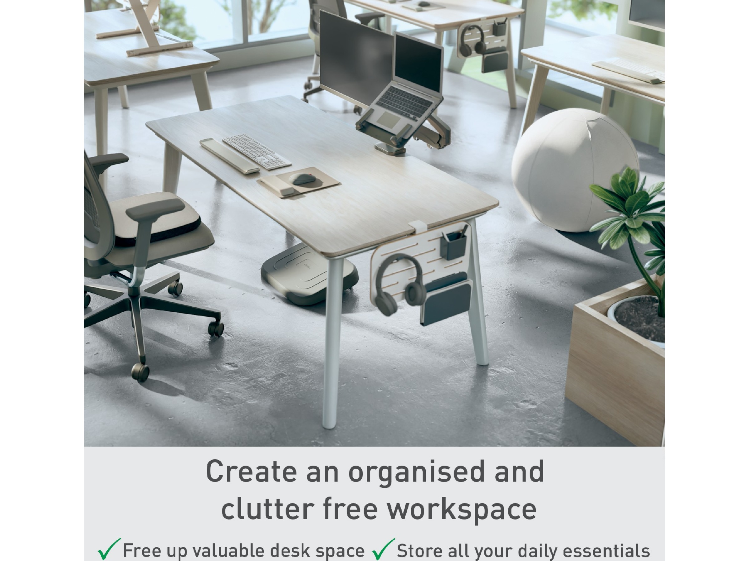 Leitz Ergo Organiseringstavle Pegboard, liten 42 x 25 cm Oppbevaring & organisering