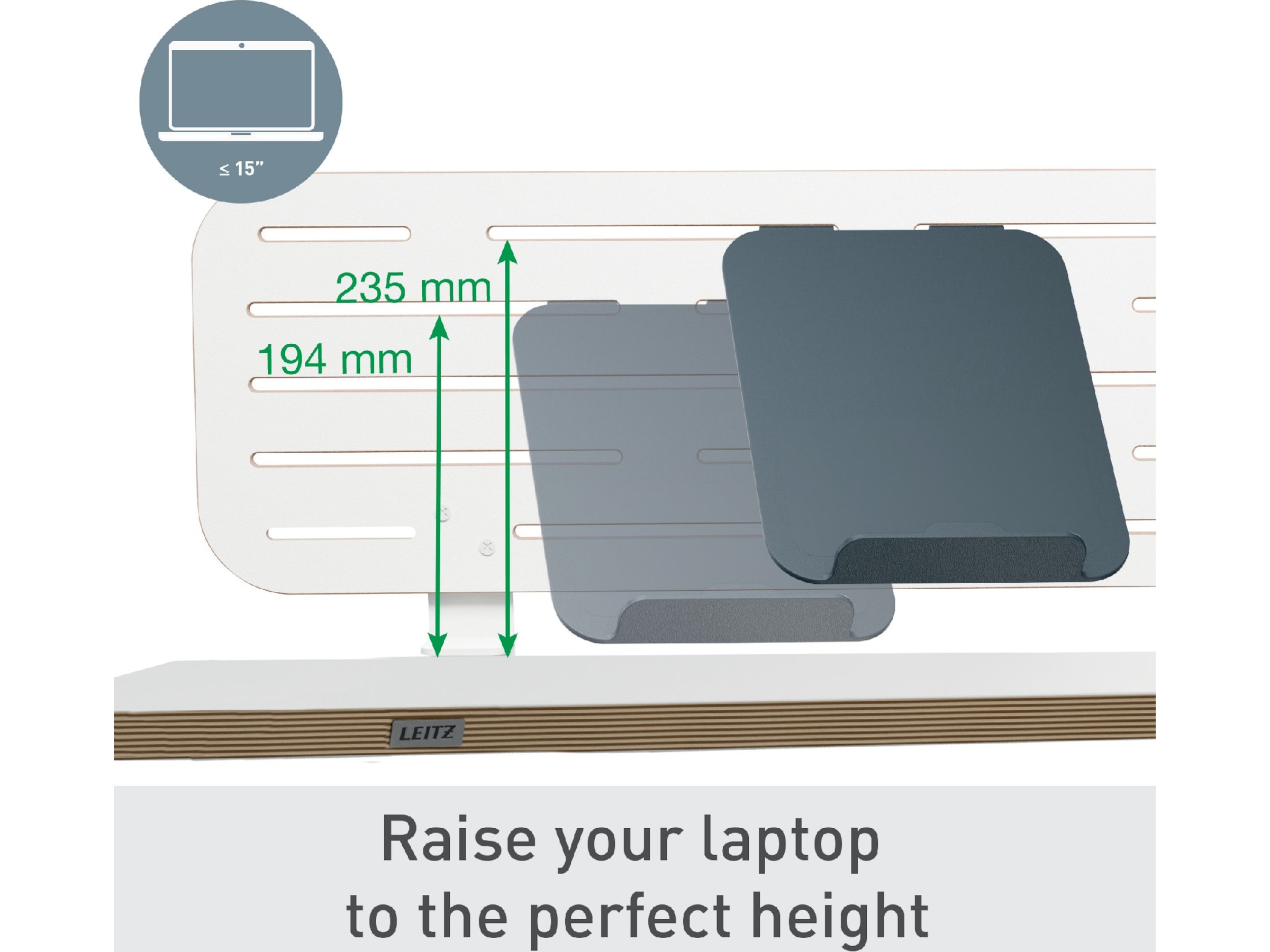 Leitz Ergo Organiseringstavle Pegboard med laptopholder, 80x25 cm Oppbevaring & organisering